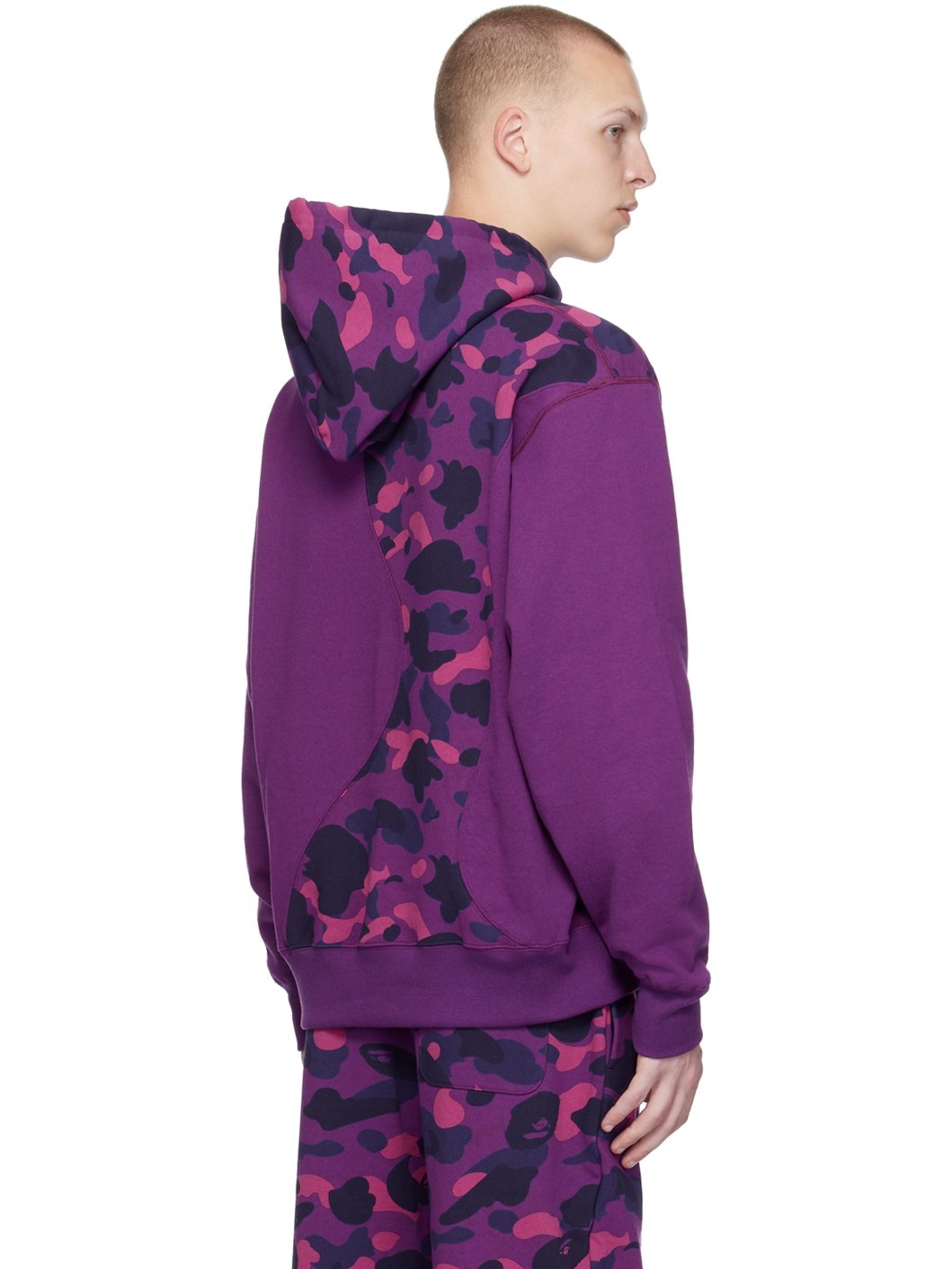 Purple Camo College Cutting Hoodie - 3