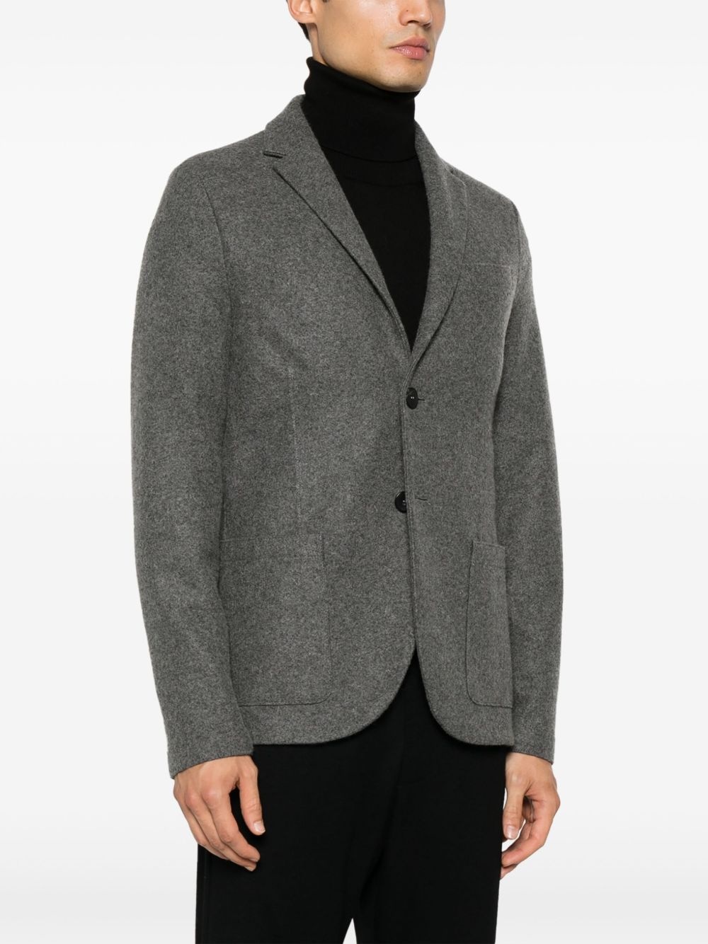 single-breasted cashmere blazer - 3