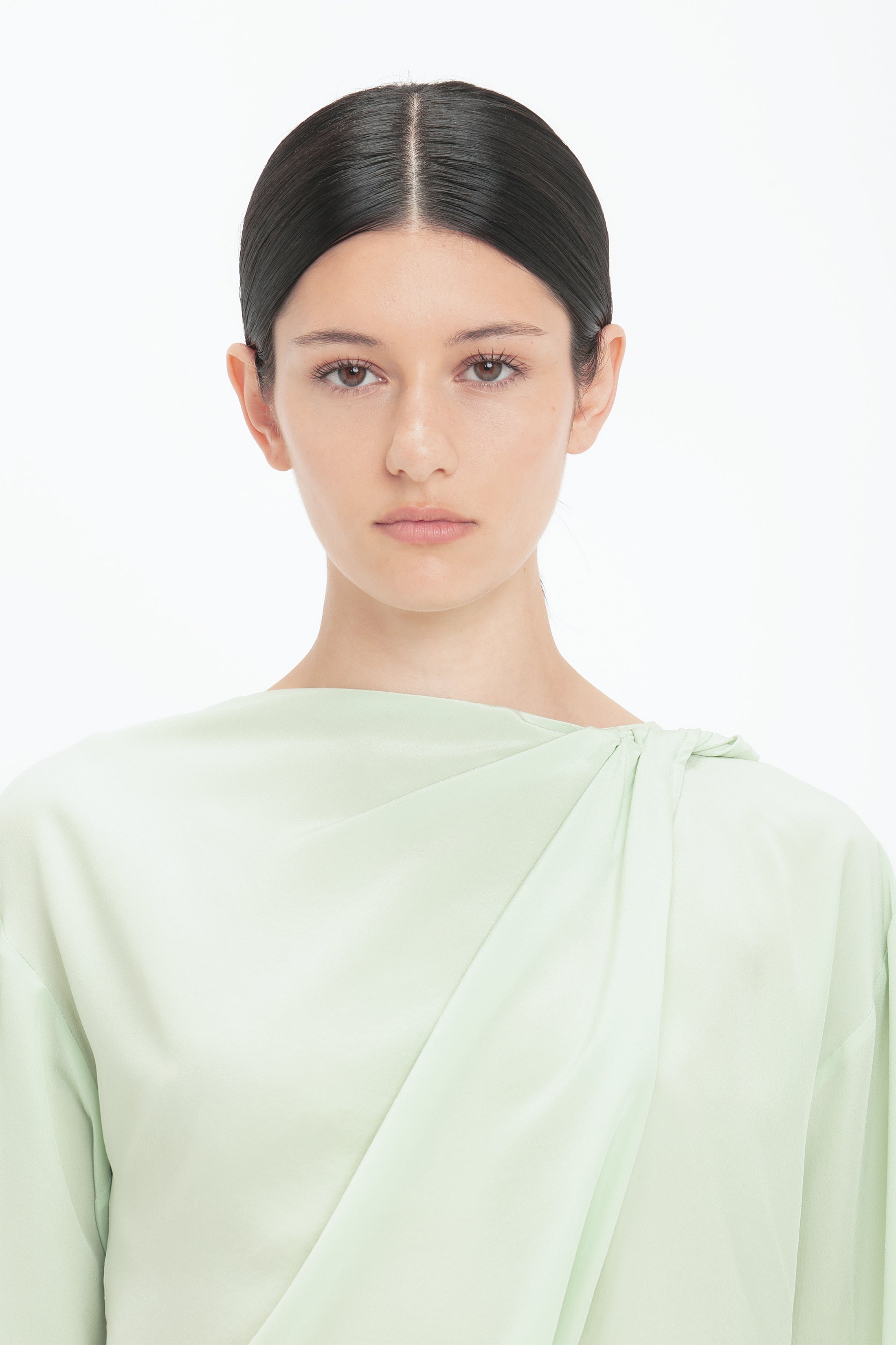 Twist Detail Scarf Top In Jade - 5
