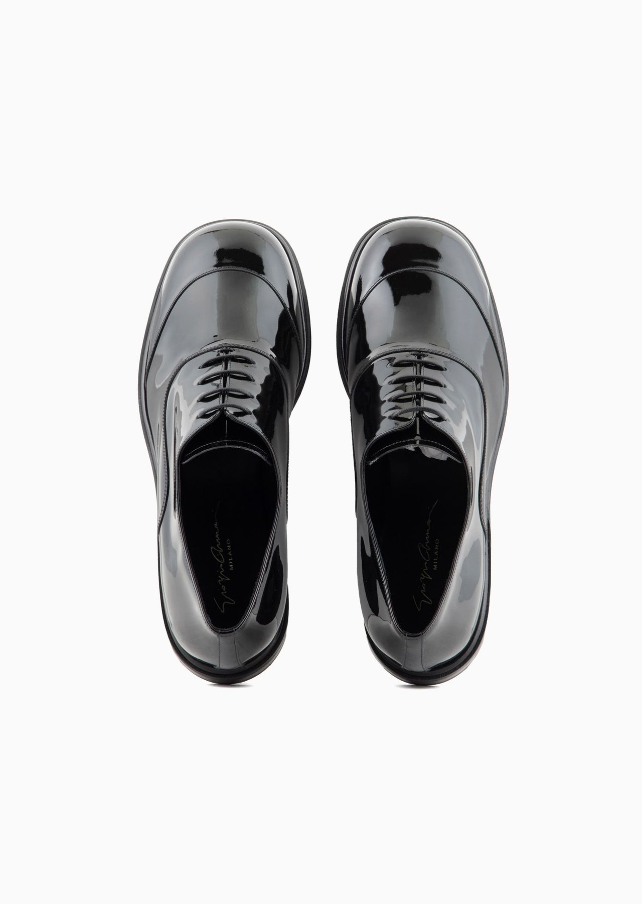 Patent-leather Derby shoes - 5