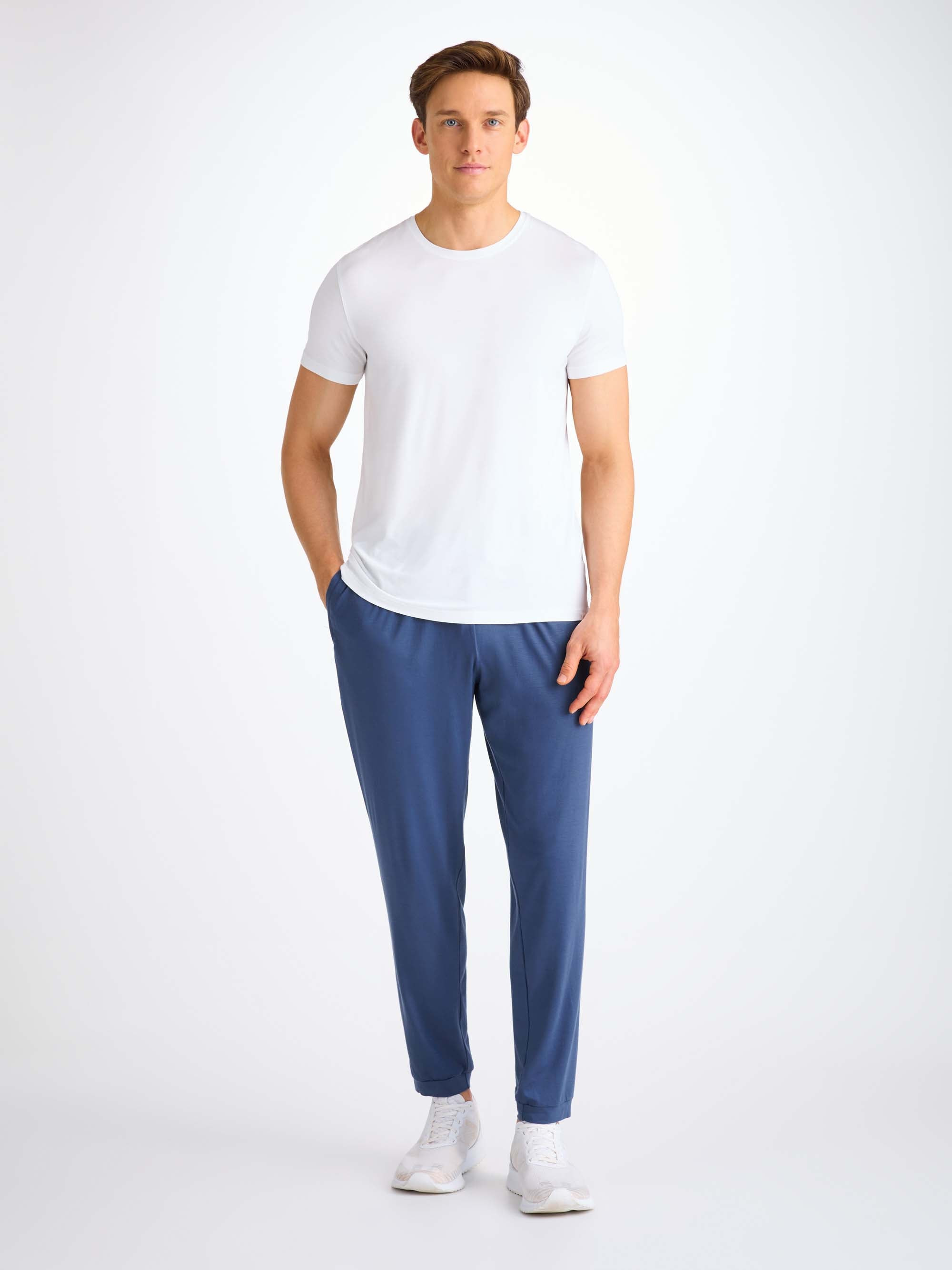 Men's Track Pants Basel Micro Modal Stretch Sapphire - 3