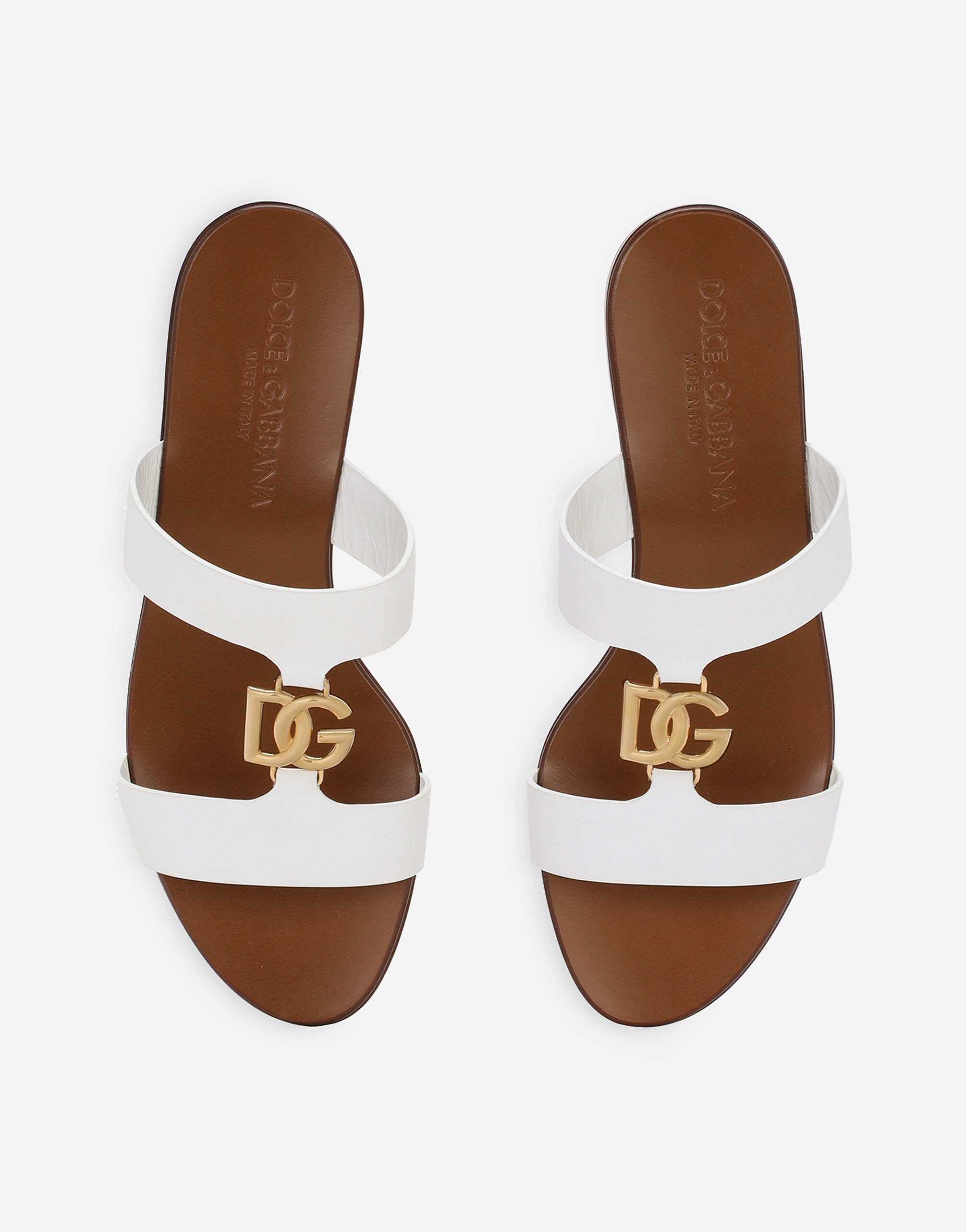 Calfskin sliders with DG logo - 4