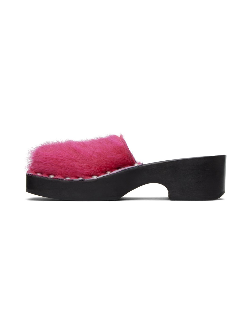 Pink Hairy Clogs - 3