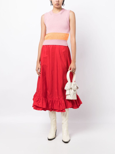 Molly Goddard tiered A-line cotton skirt outlook