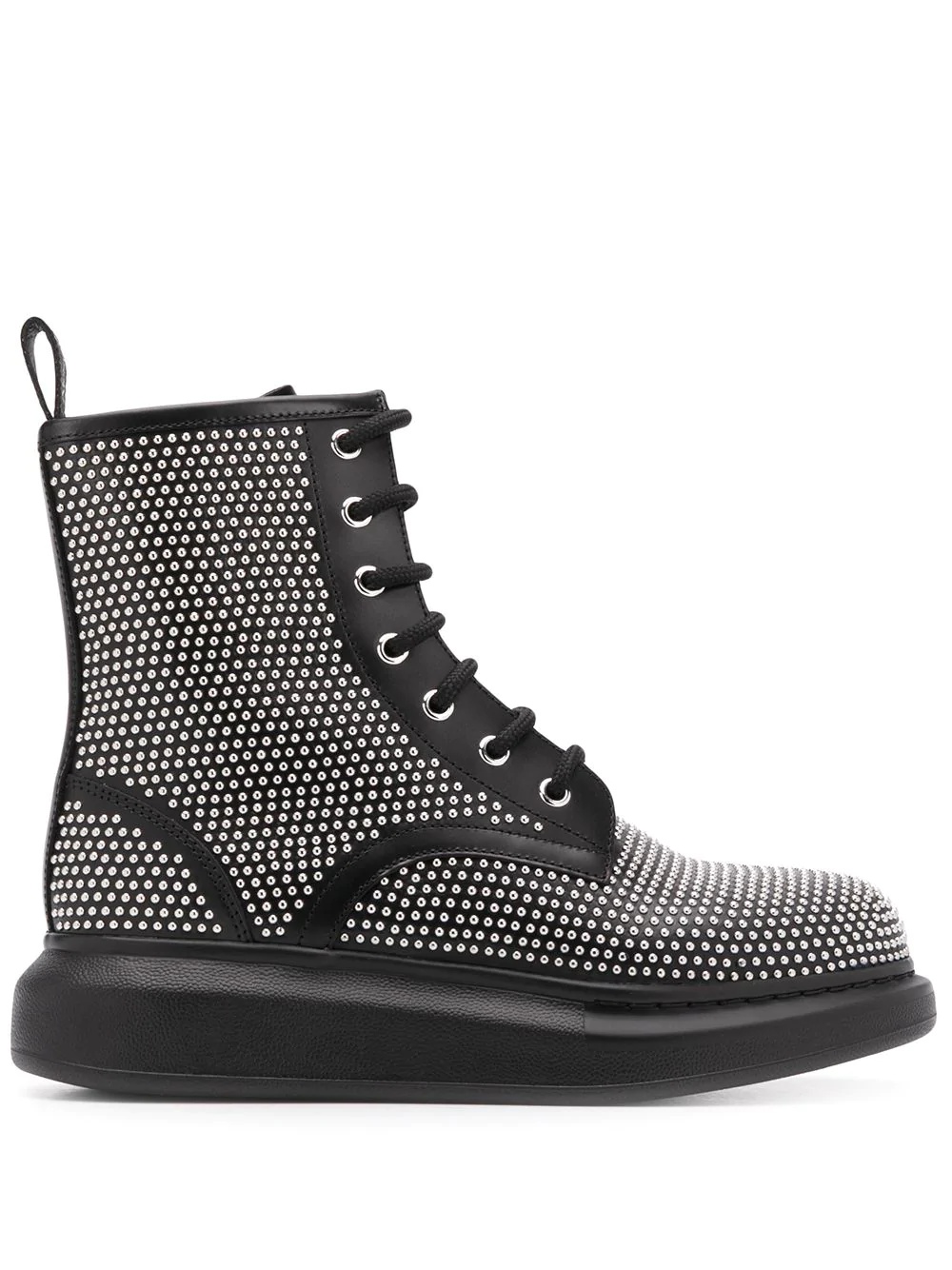 studded lace-up ankle boots - 1