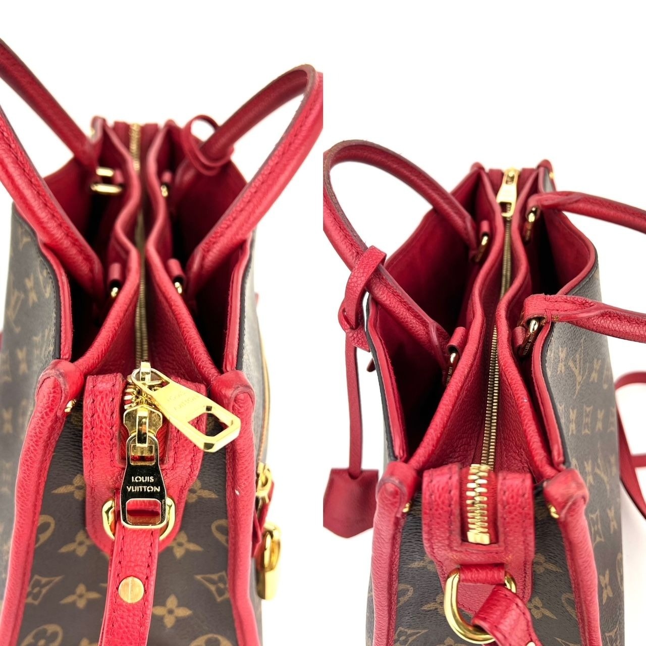 Buy Louis Vuitton Popincourt Mm Monogram Red Leather Shoulder Hand Bag