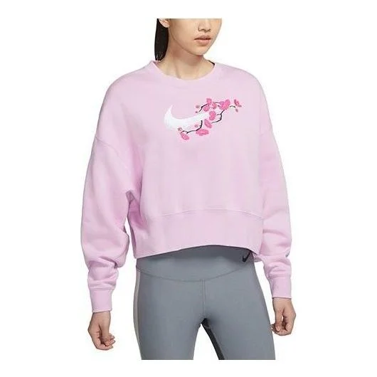 (WMNS) Nike Sportswear Trend Sweatshirt 'Pink' DJ4136-621 - 1