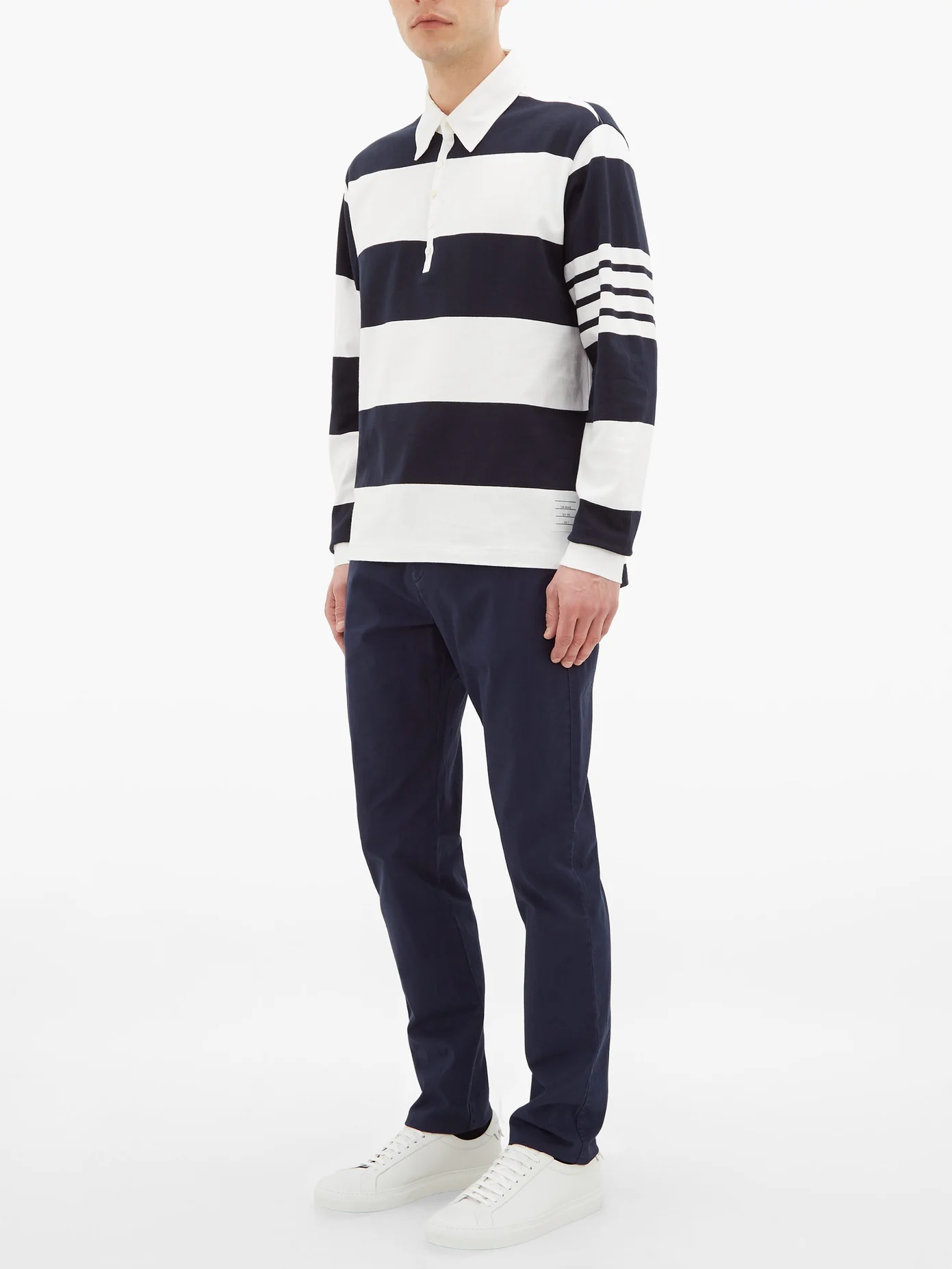 Striped long-sleeved rugby shirt - 6