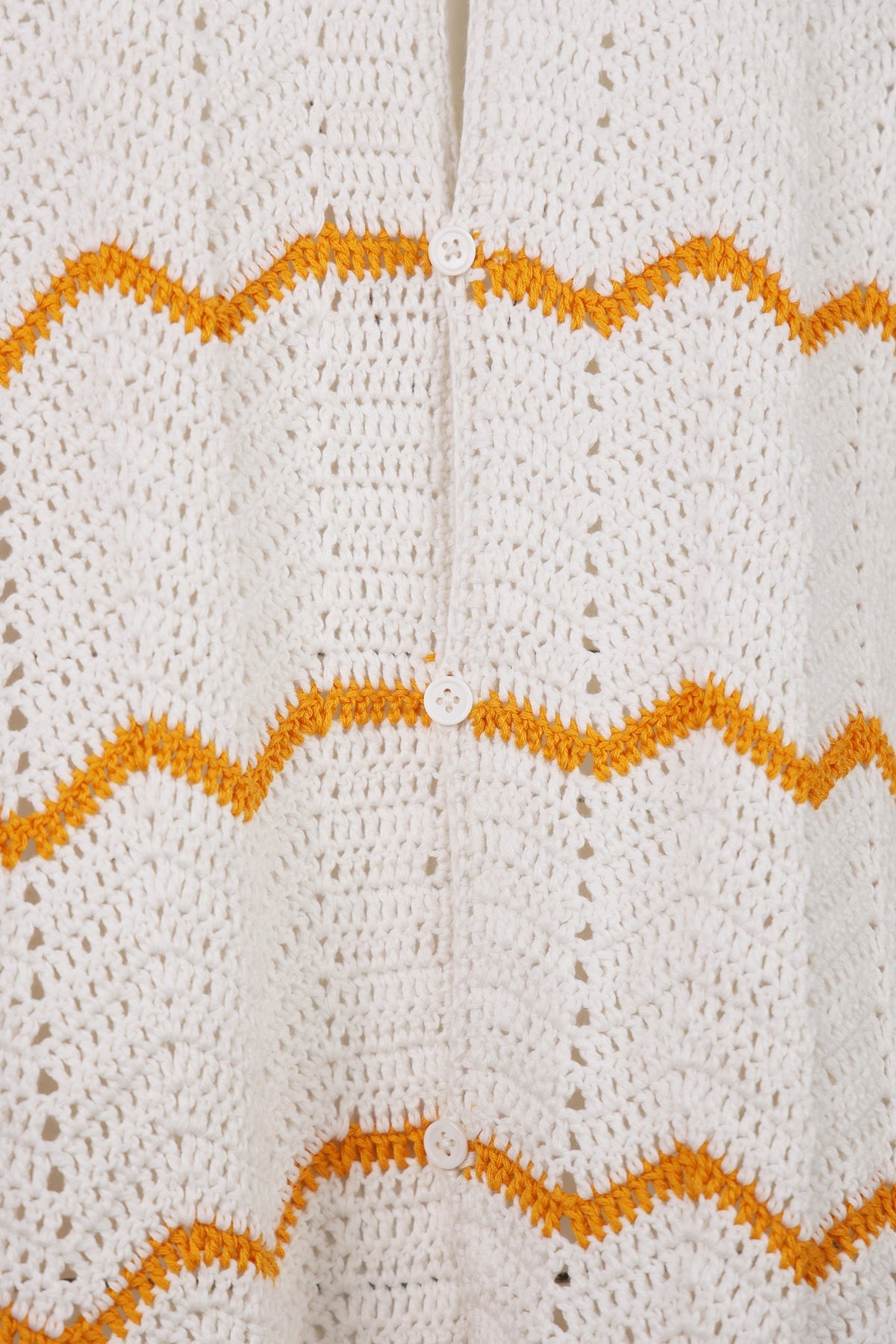 Crochet Short Sleeve Shirt - White - 4