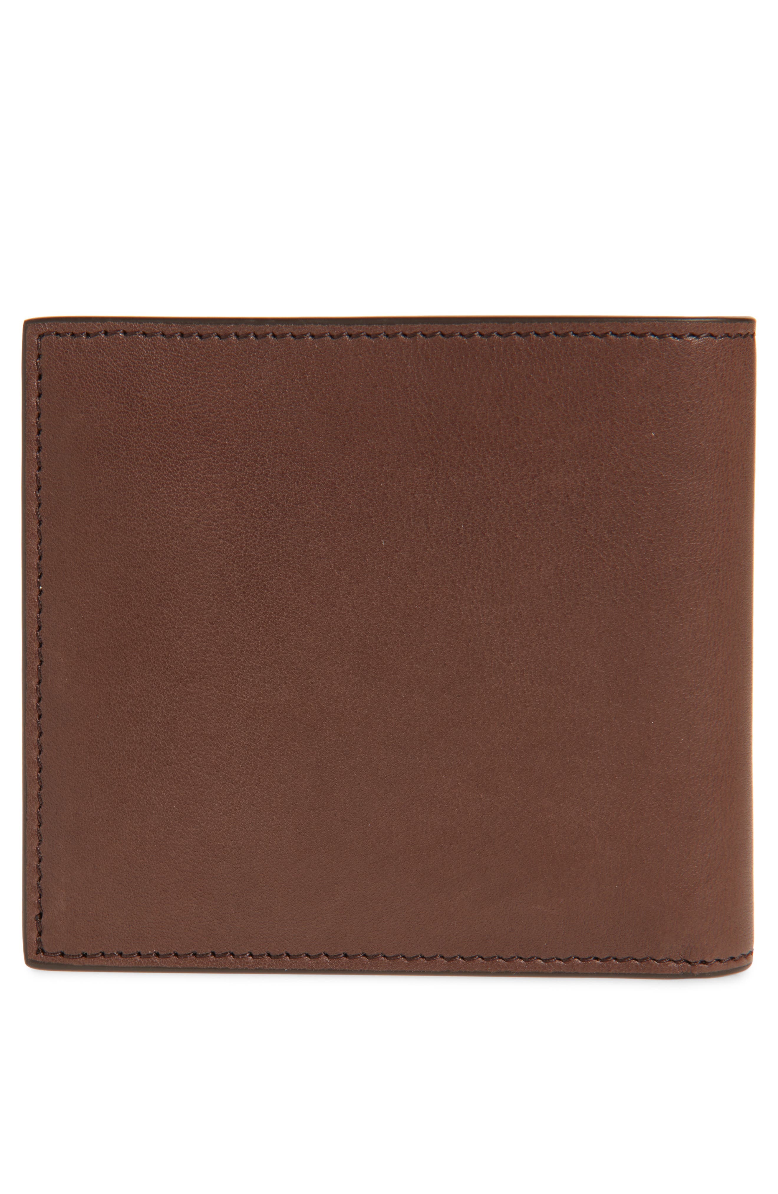 Thom Browne Full Grain Leather Bifold Wallet in Dark Brown at Nordstrom - 3