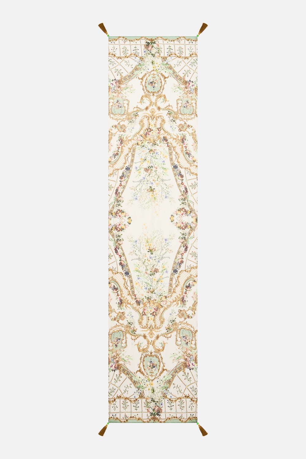 LONG SILK CRINKLE CHIFFON SCARF - 2