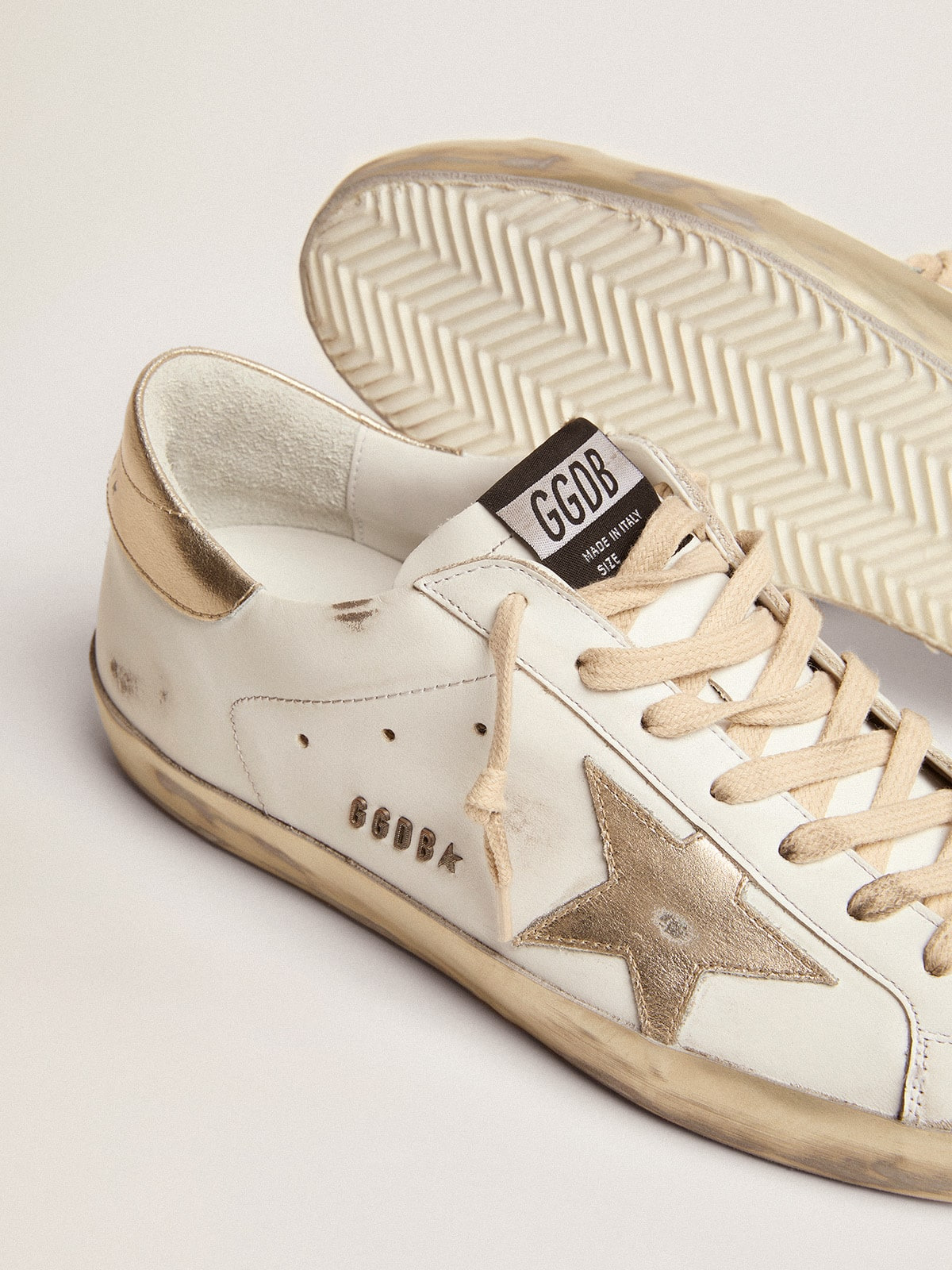 Men's Super-Star with gold sparkle foxing and lettering - 4