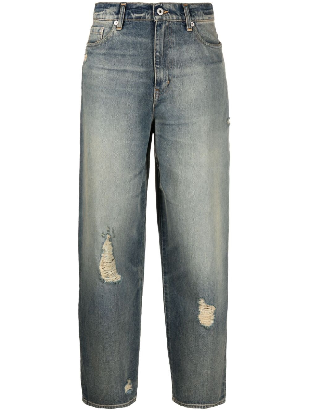 mid-rise tapered jeans - 1