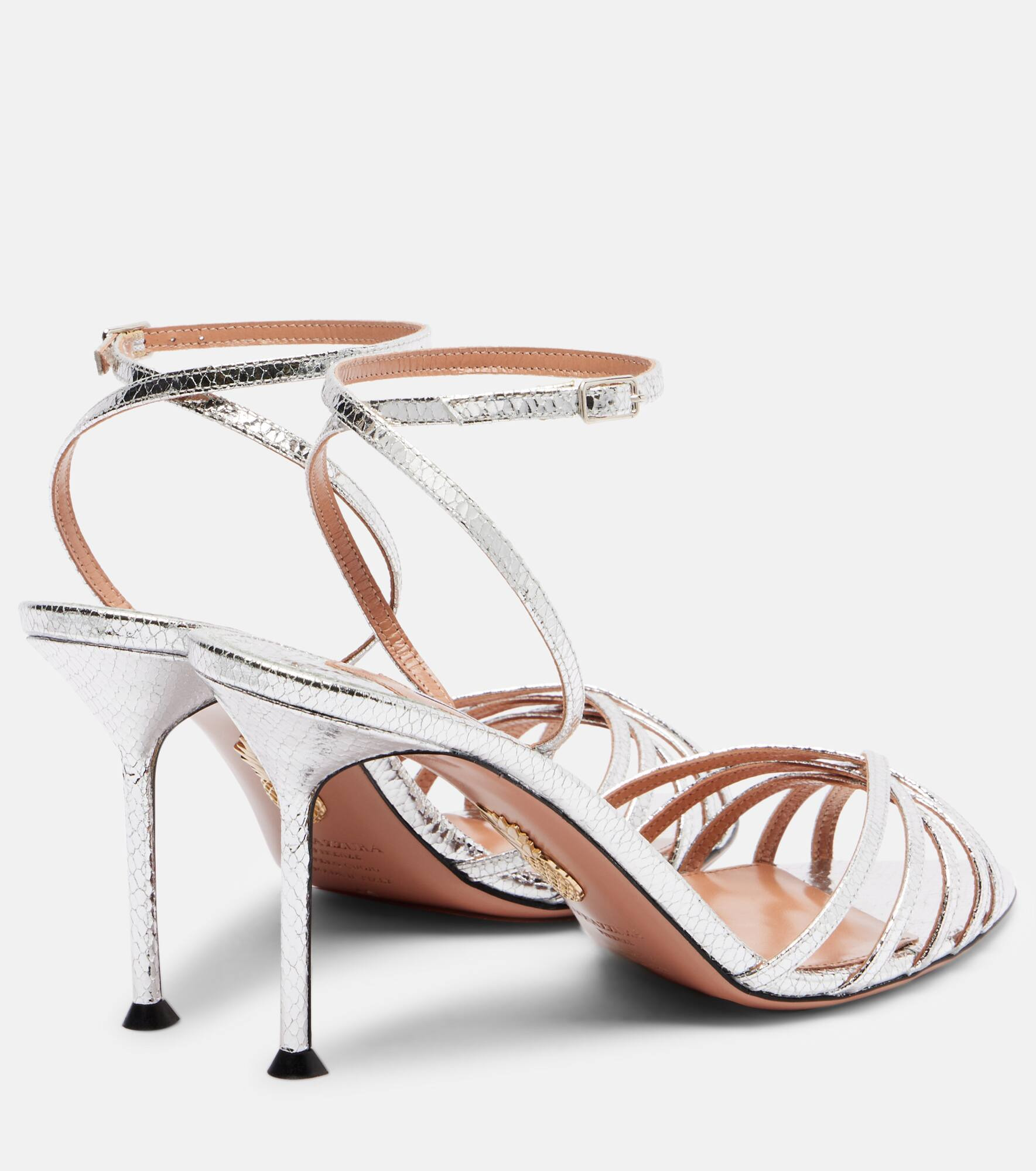 Tell Me 85 snake-effect leather sandals - 2
