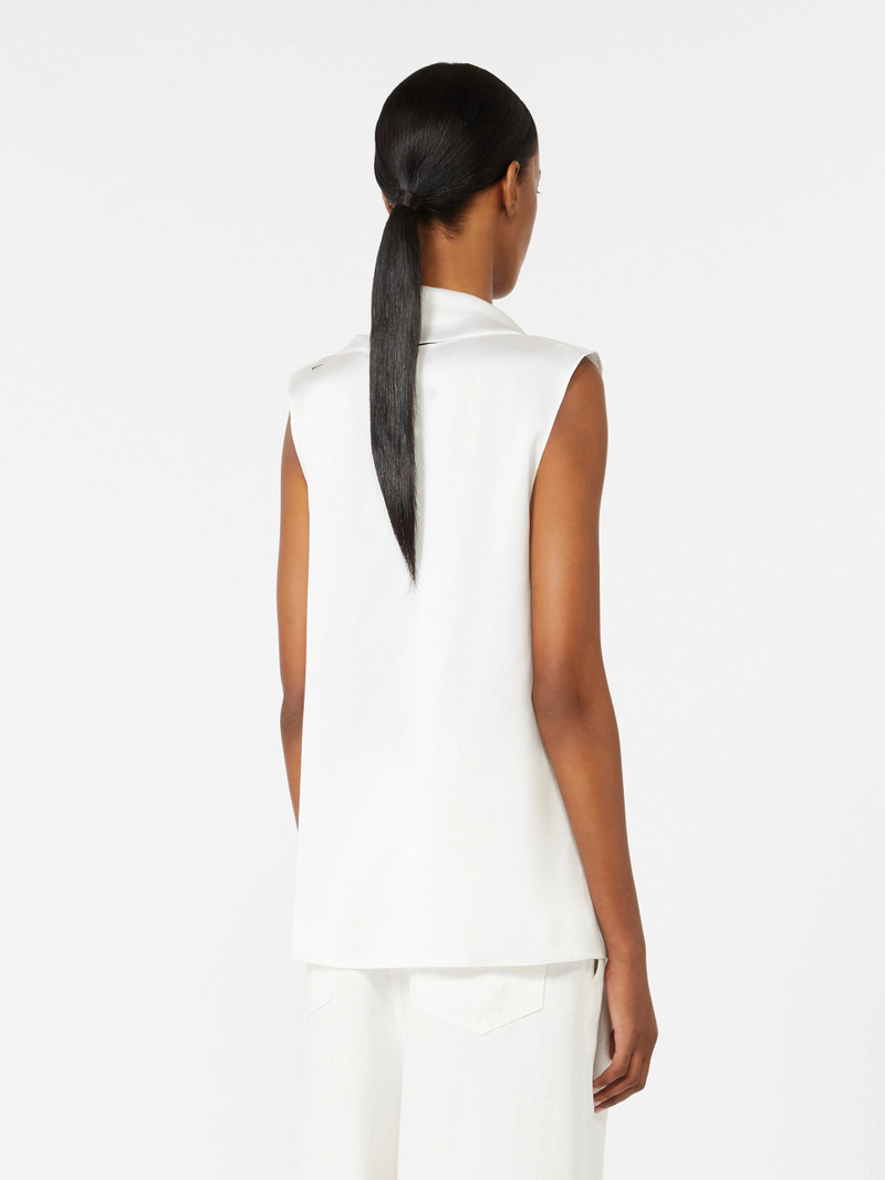 DRY Silk satin top - WHITE 4