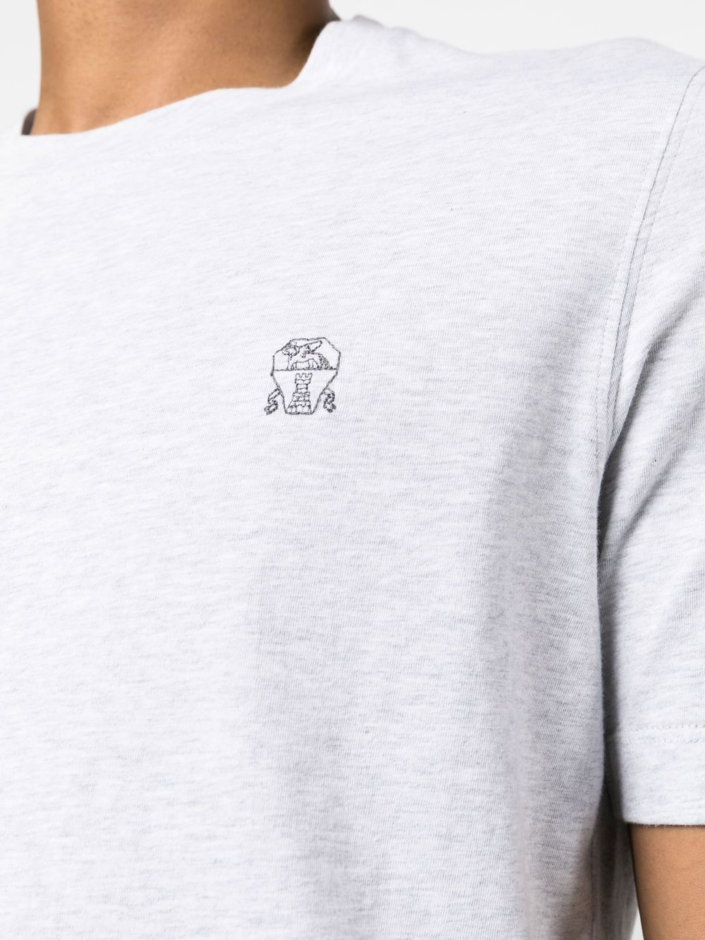 logo-embroidered short-sleeve T-shirt - 5