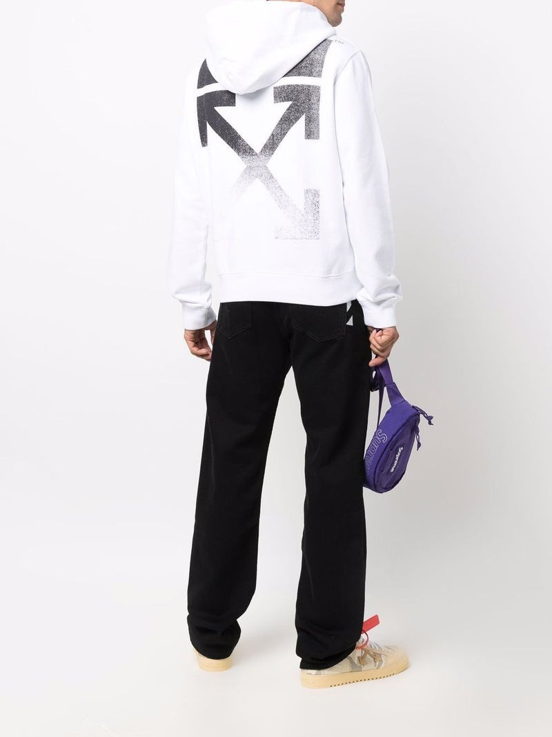 Off-White OFF-WHITE Degrade Effect Print Hoodie White outlook