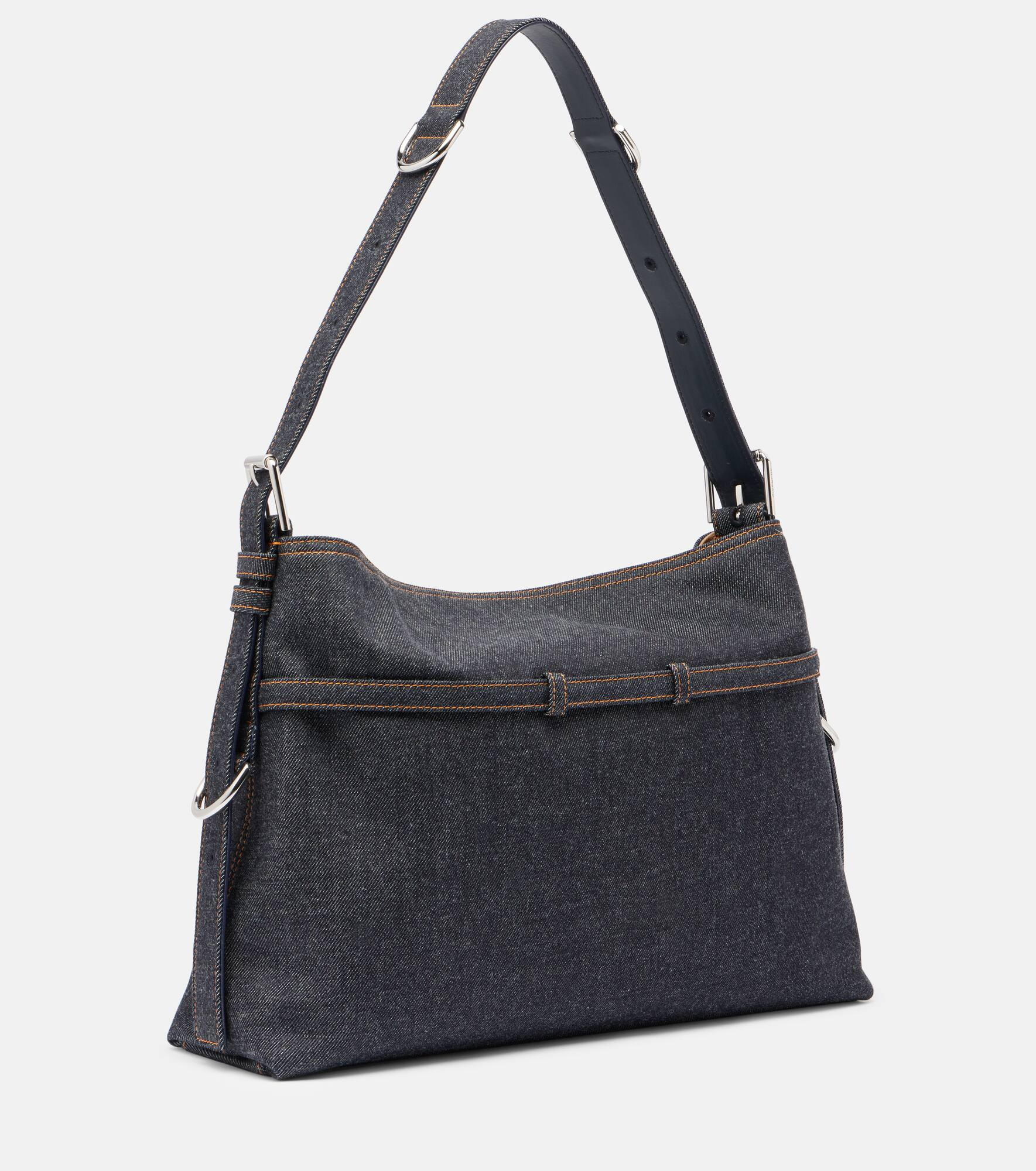 Voyou Medium denim shoulder bag - 4