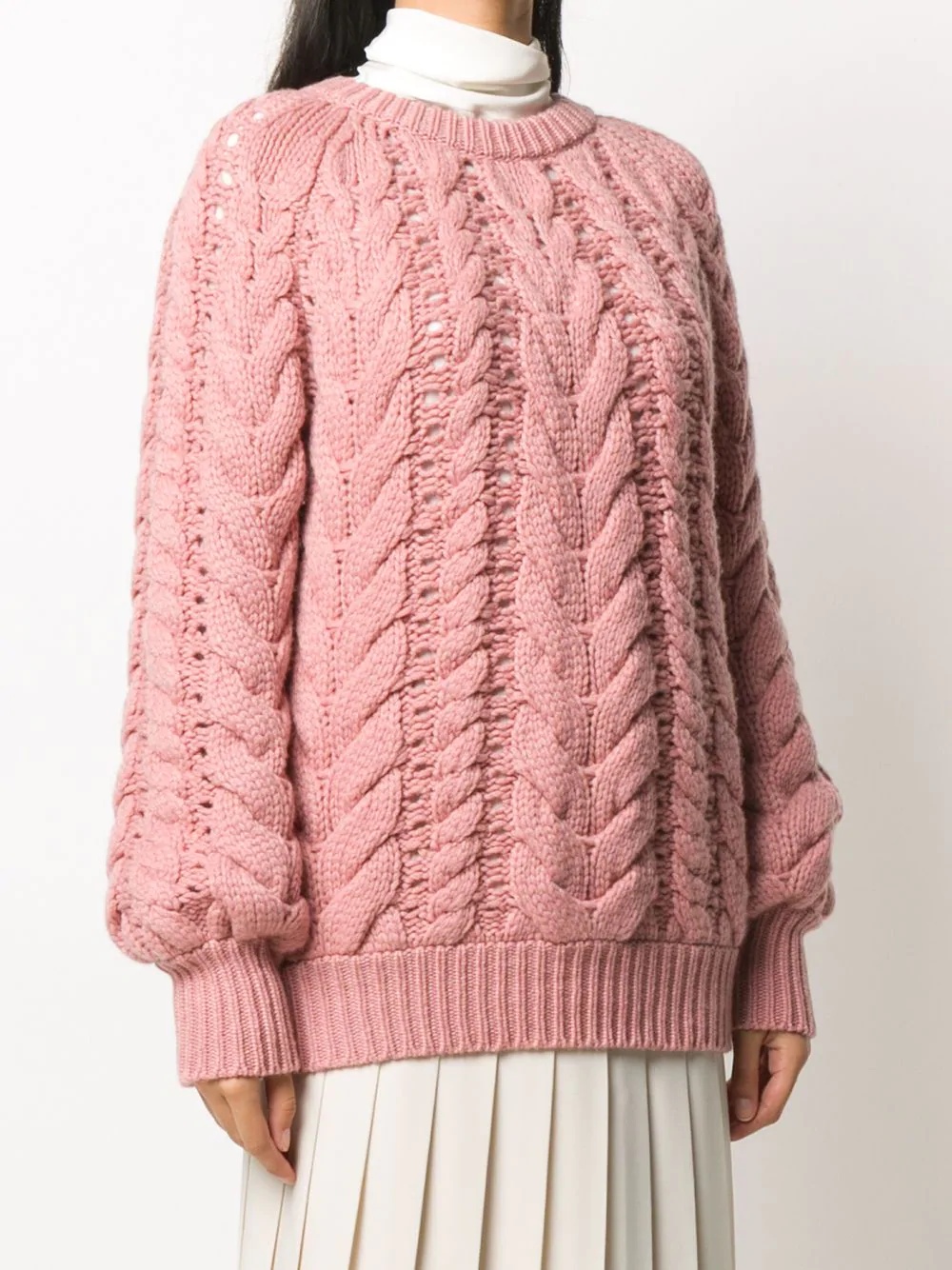 cable knit jumper - 3