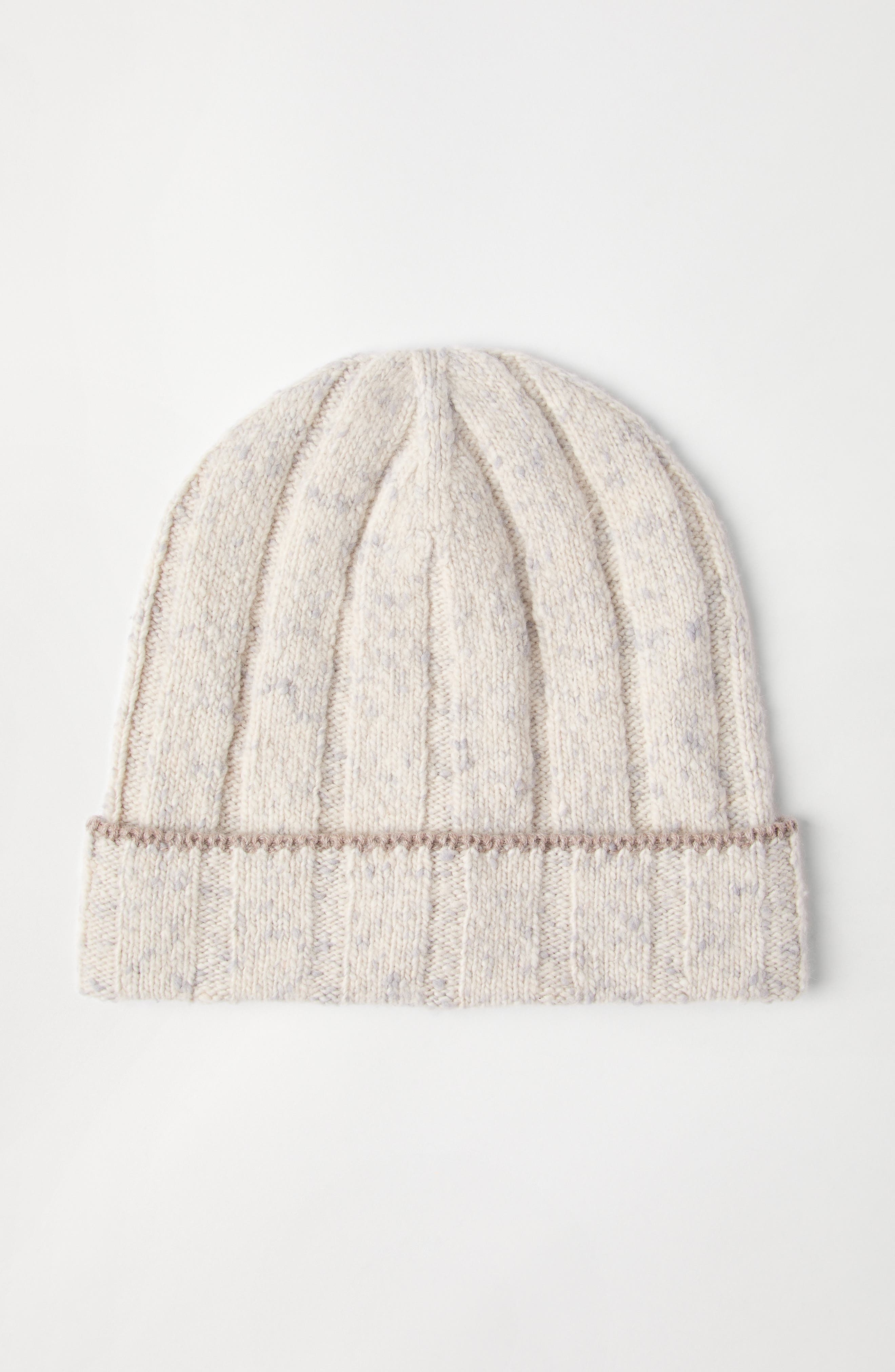 Brunello Cucinelli Cashmere rib knit beanie in Pearl at Nordstrom - 2