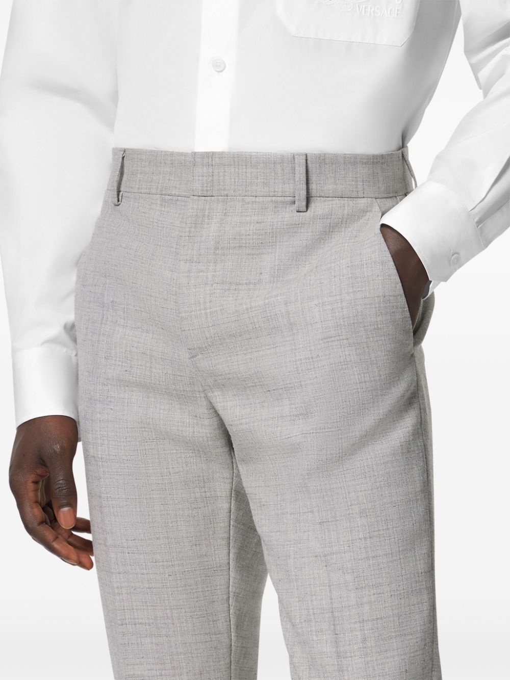 tailored slim-cut trousers - 5