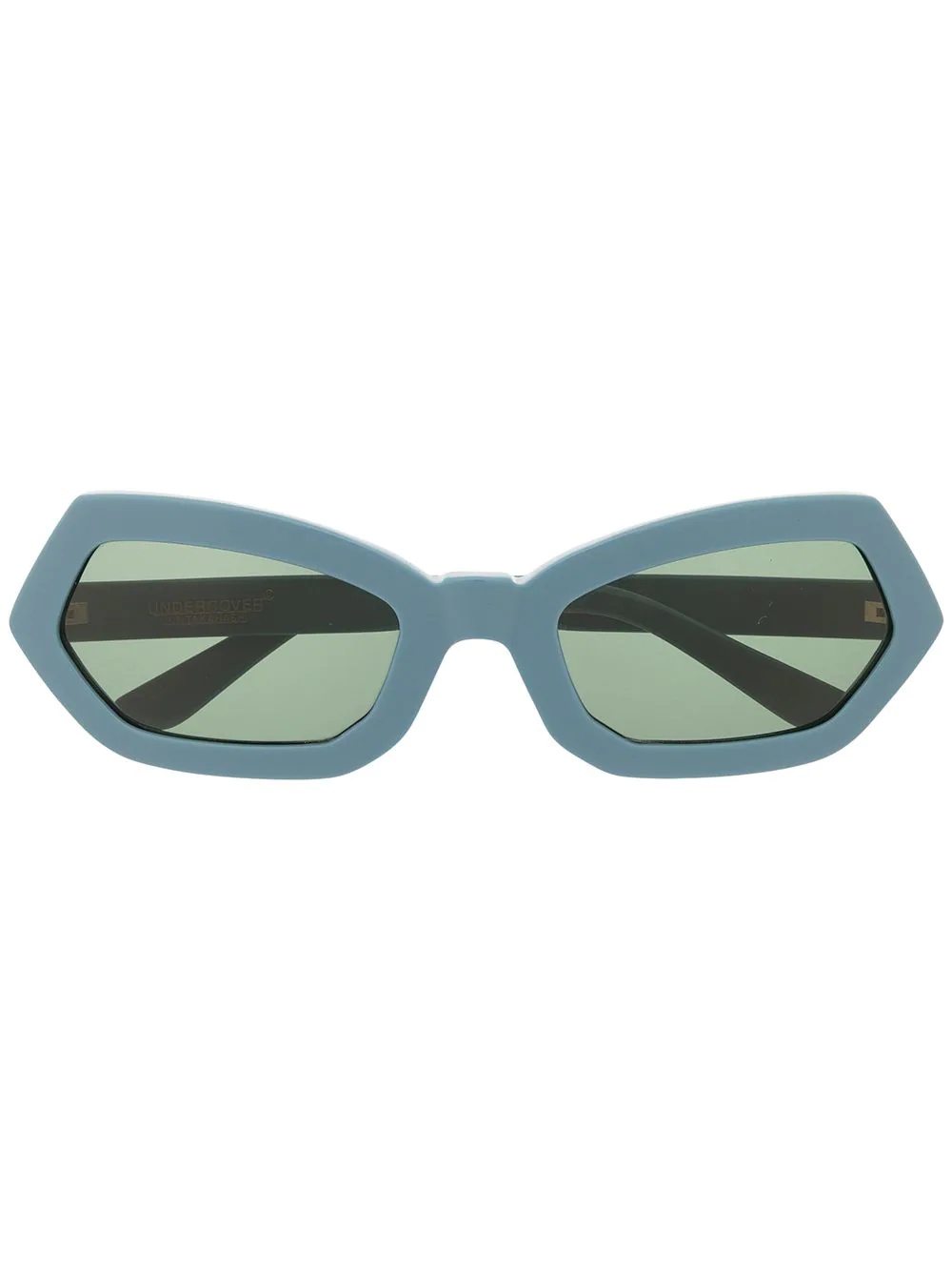 tinted geometric-frame sunglasses - 1