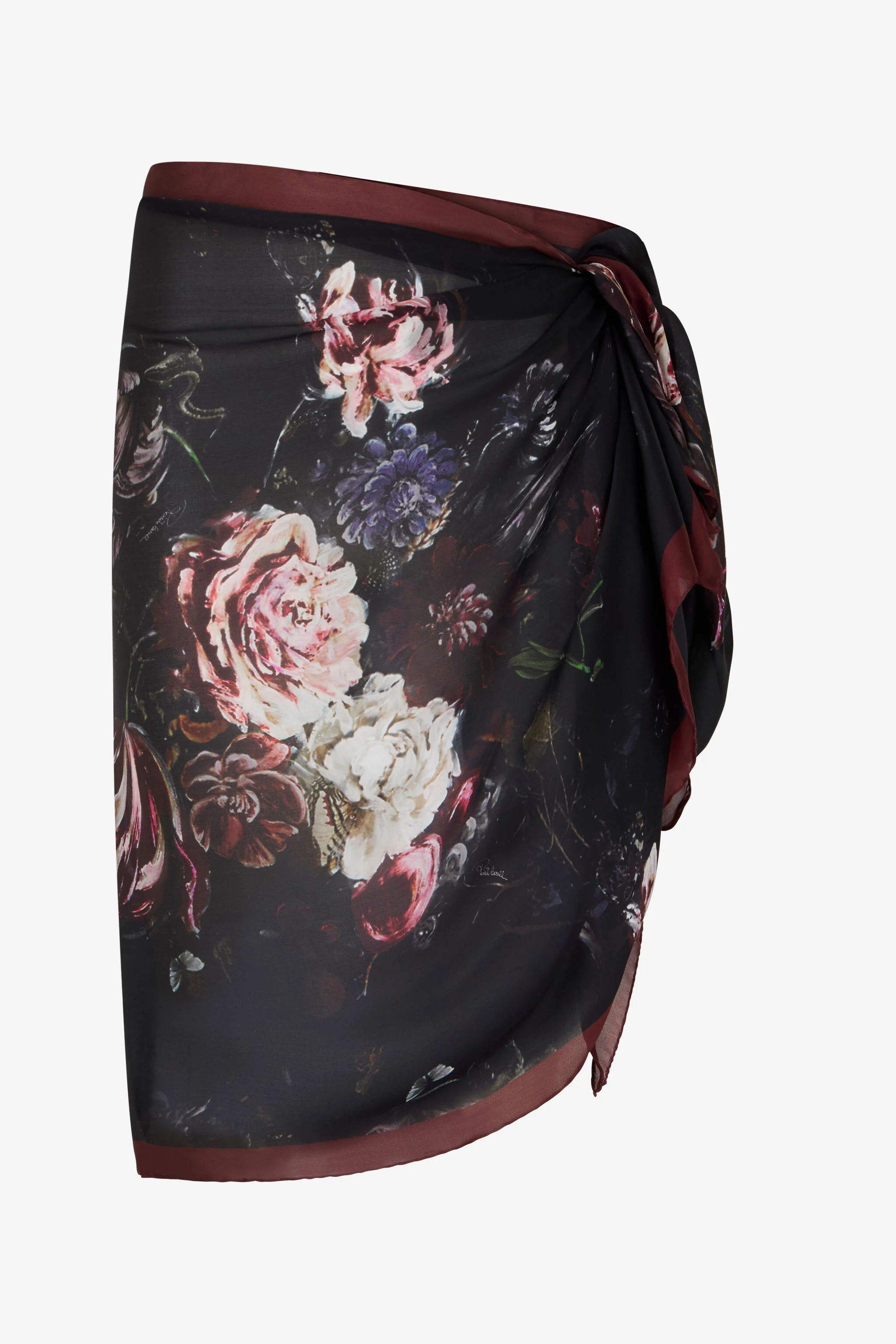 Scarf With Fiammingo Flowers Print - 1