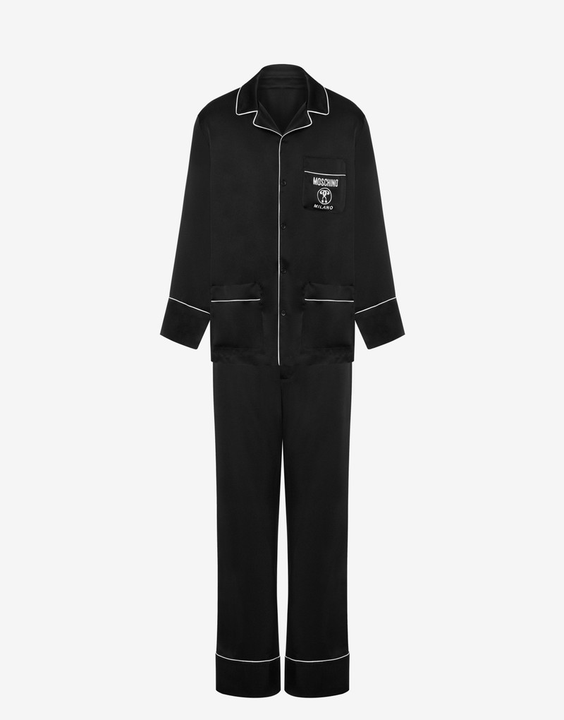 DOUBLE QUESTION MARK SATIN PYJAMAS 1