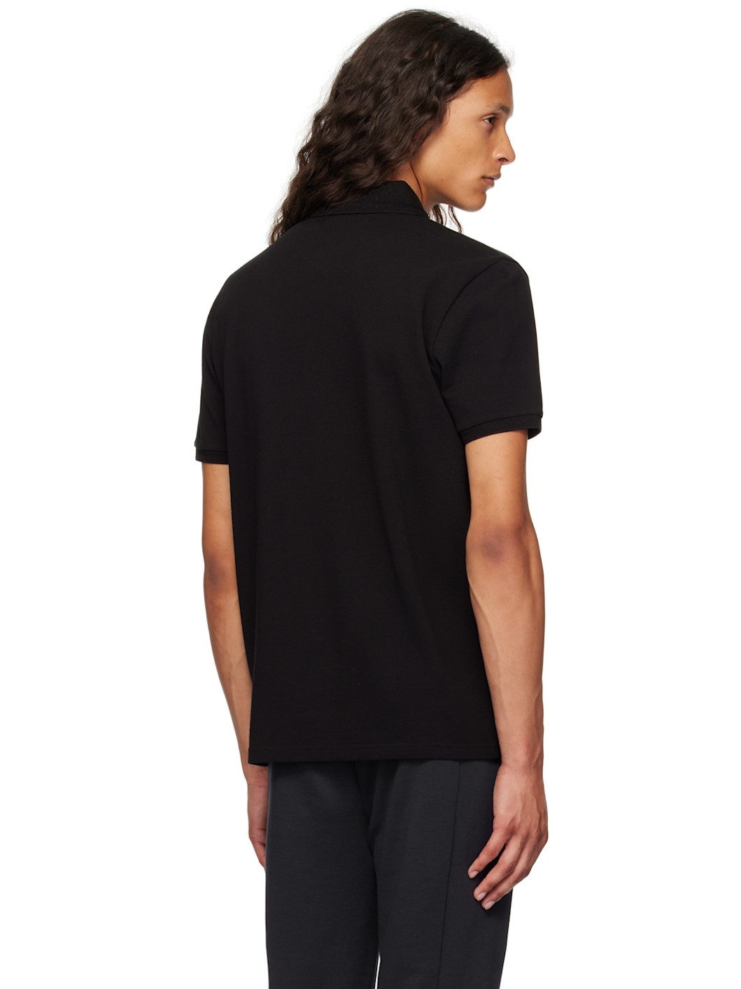 Black Logo Patch Polo - 3