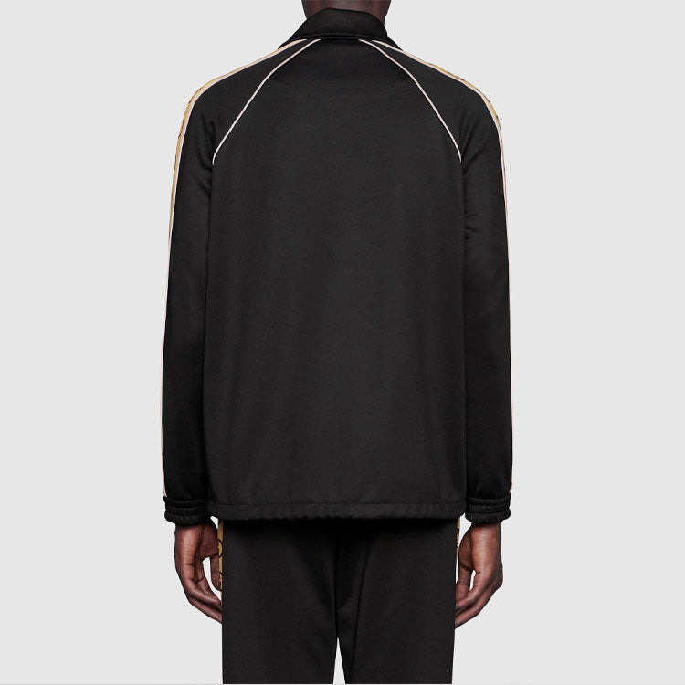 Gucci SS20 Side Sleeve Logo Striped Oversized Knitted Jacket For Men Black 598861XJBZ8-1082 - 4