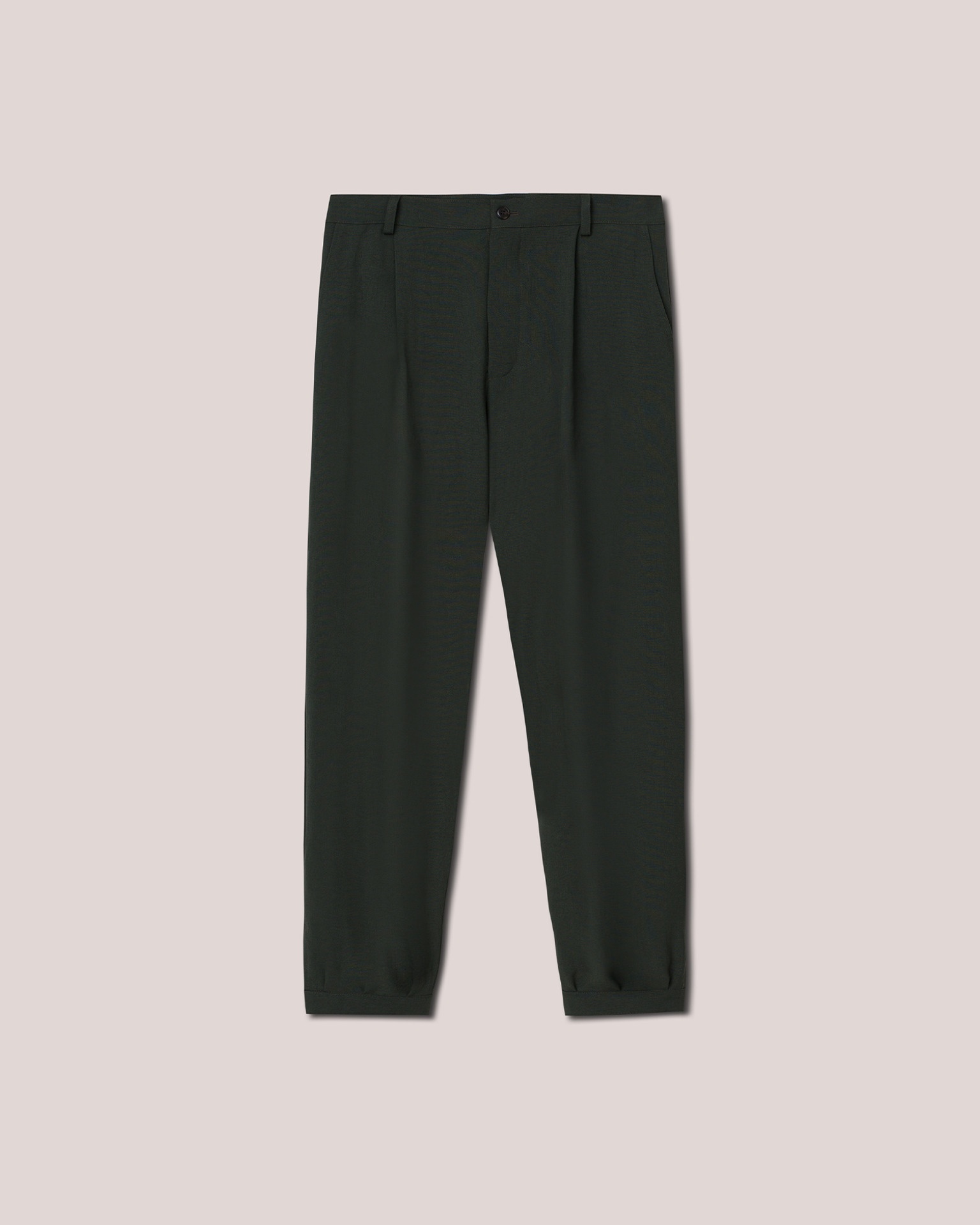 ELAM - Tech linen tapered trousers - Olive - 1