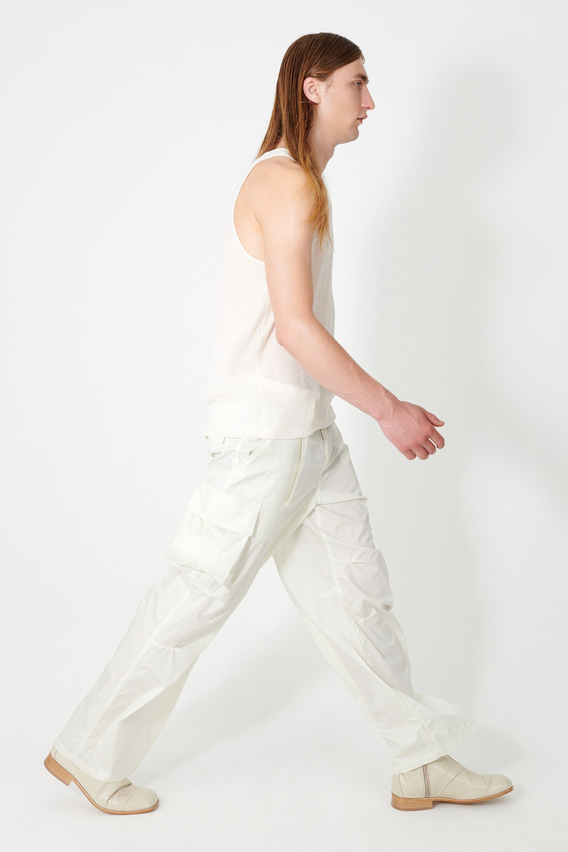 Singlet Almond Milk Ruffle Viscose 8