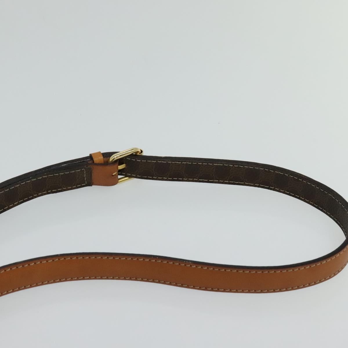 CELINE Macadam Canvas Shoulder Bag Pvc Brown Gold - 8