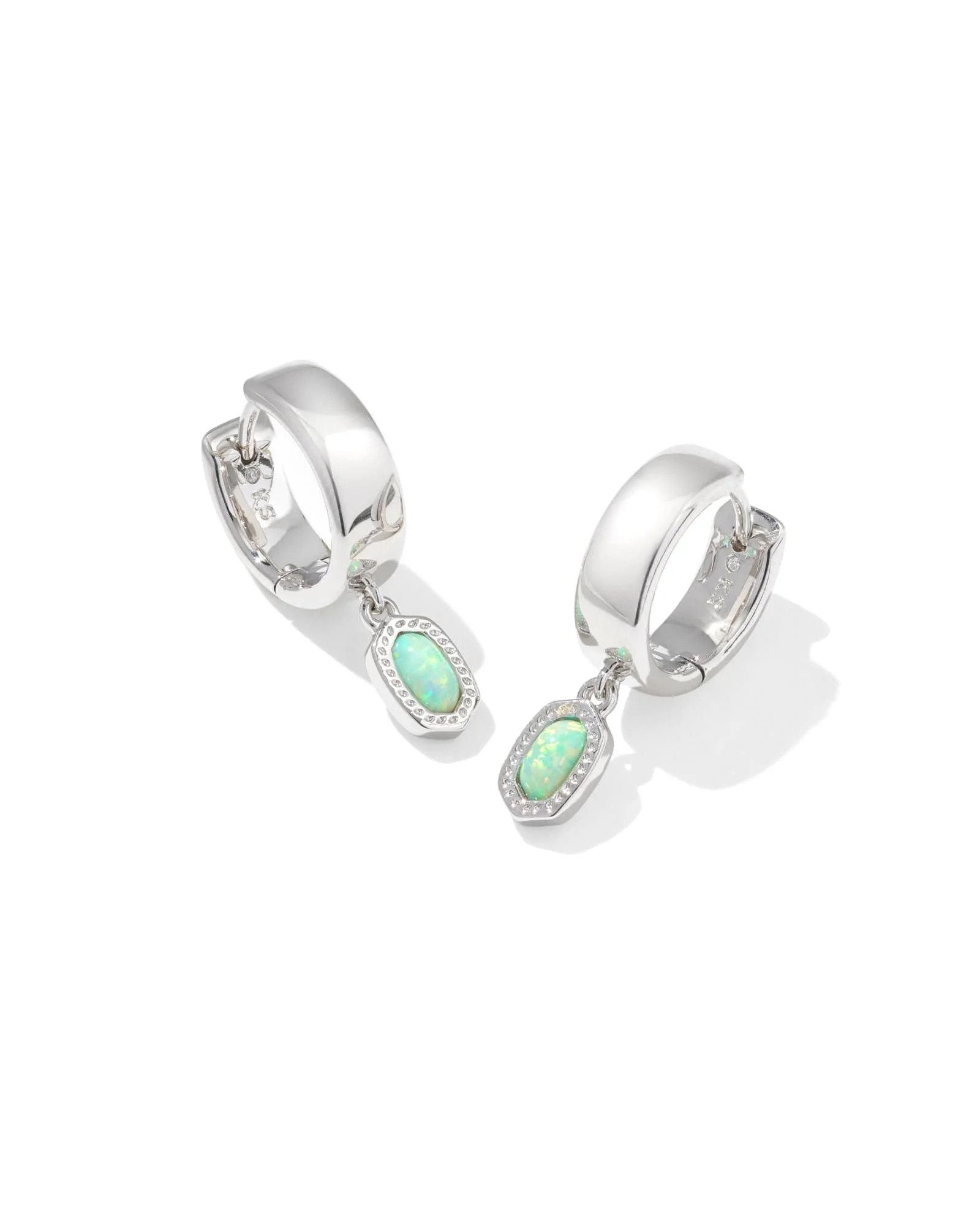 Mini Ellie Silver Wide Huggie Earrings - 1
