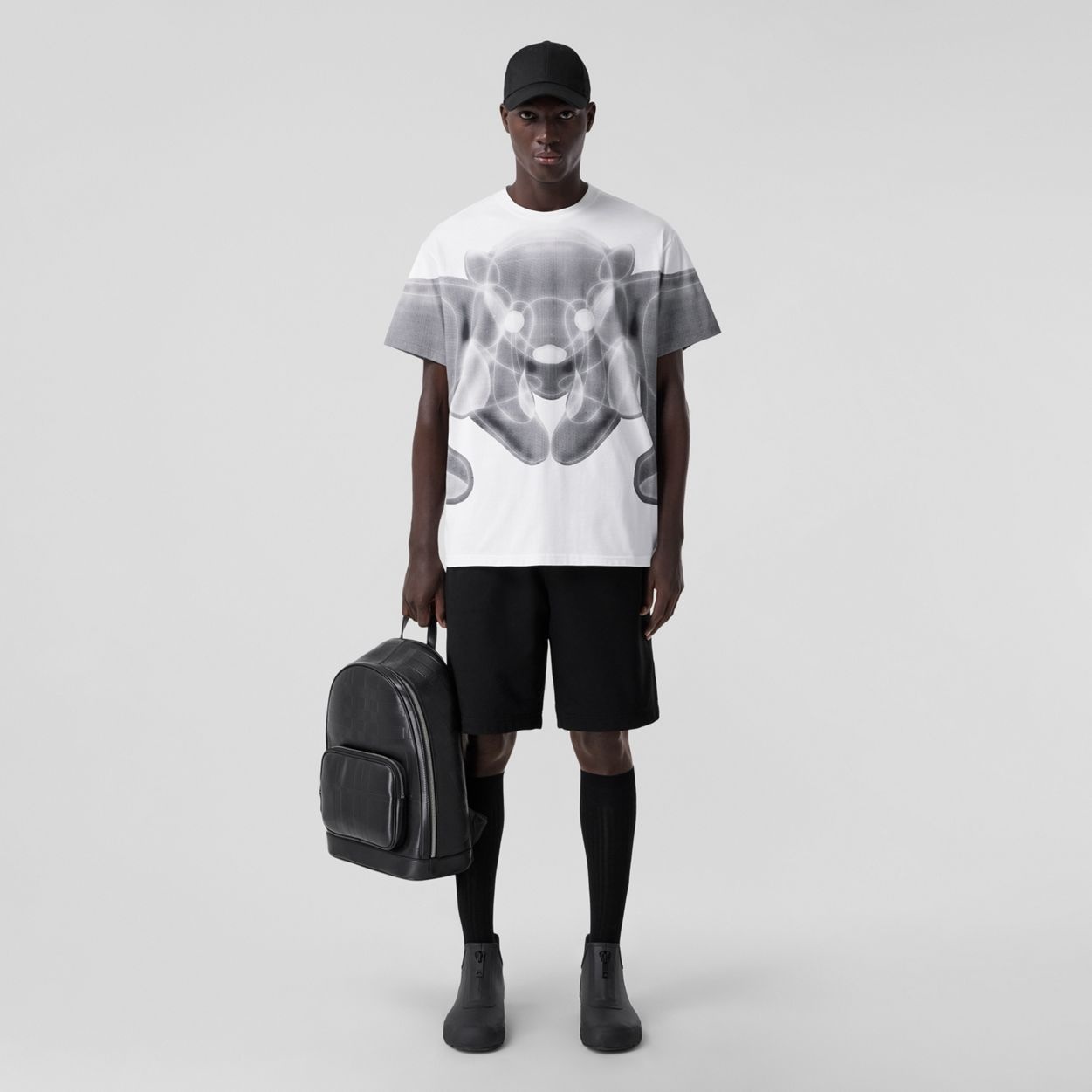 Thomas Bear Print Cotton Oversized T-shirt - 2