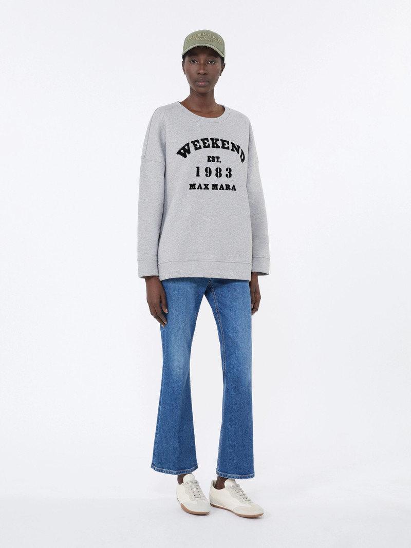 WEEKEND Max Mara Cotton crew-neck sweatshirt - LIGHT GREY outlook
