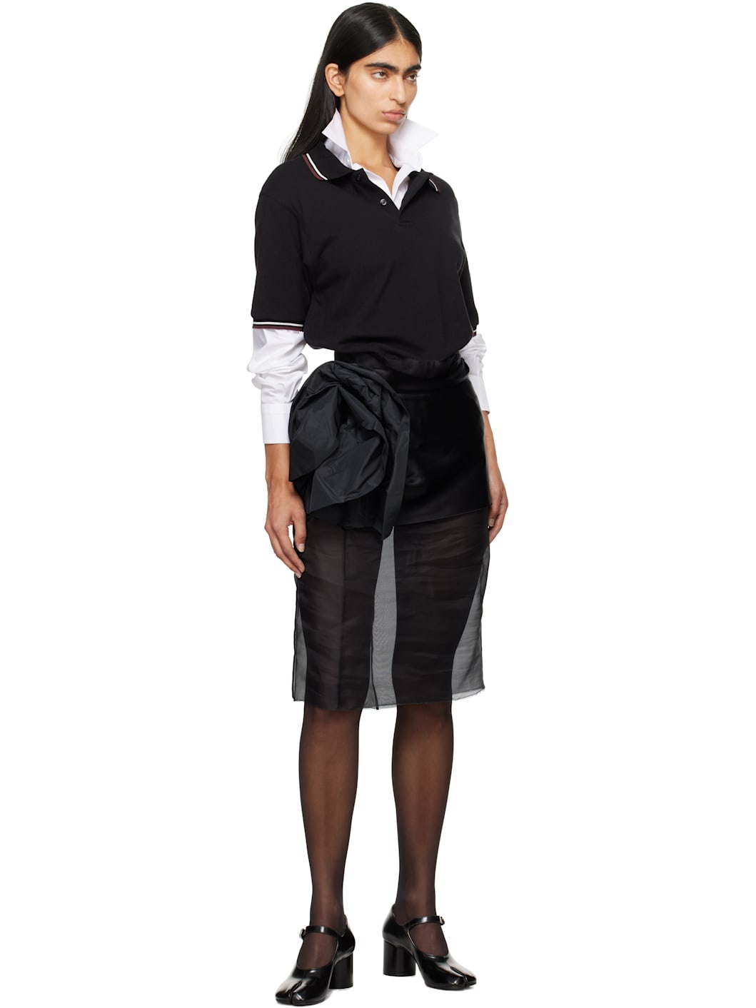 Black Décortiqué Midi Dress - 4