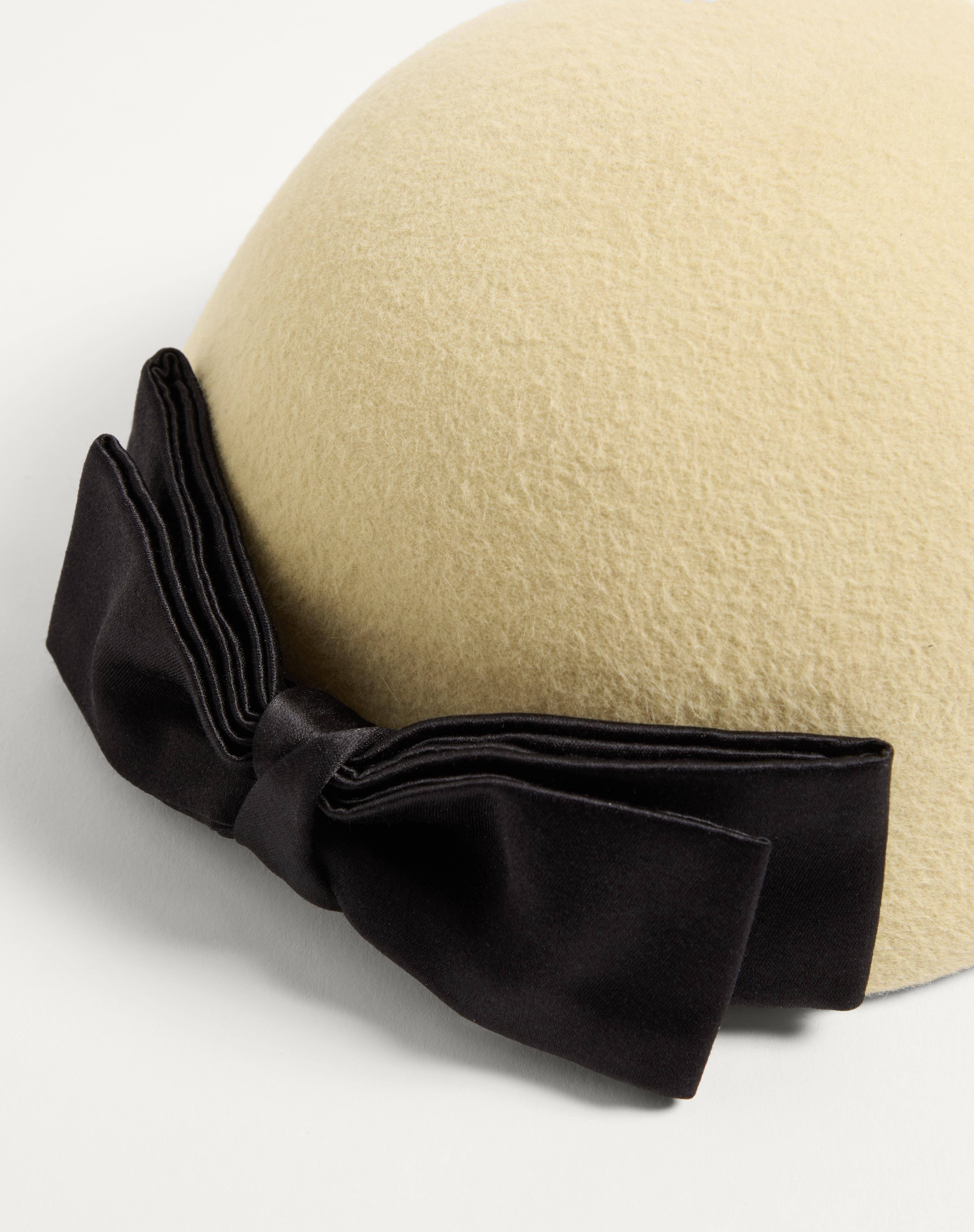 VLOGO SIGNATURE HAT IN LAPIN FABRIC WITH SATIN BOW - 5