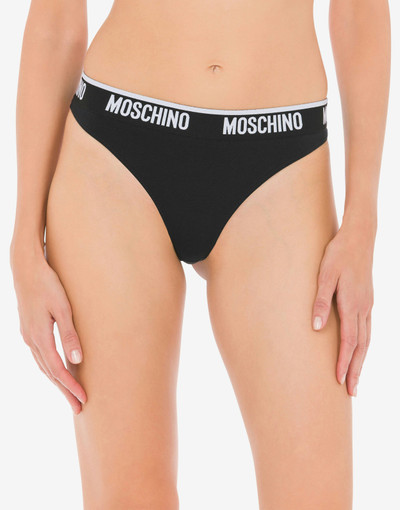 Moschino ELASTIC LOGO BAND THONG outlook