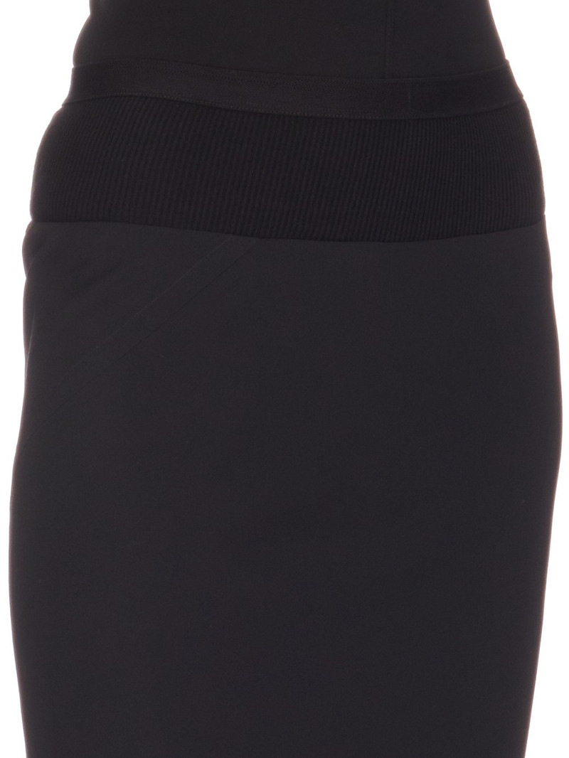 ribbed-panel crepe midi skirt 4