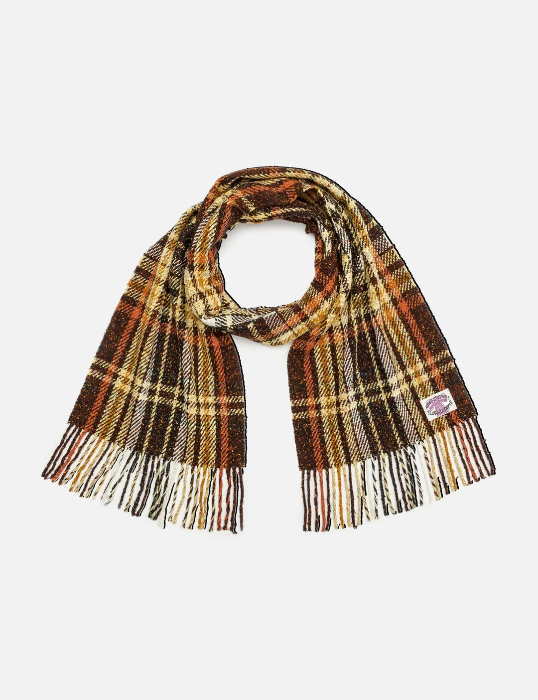 PLAID FRINGE SCARF - 1