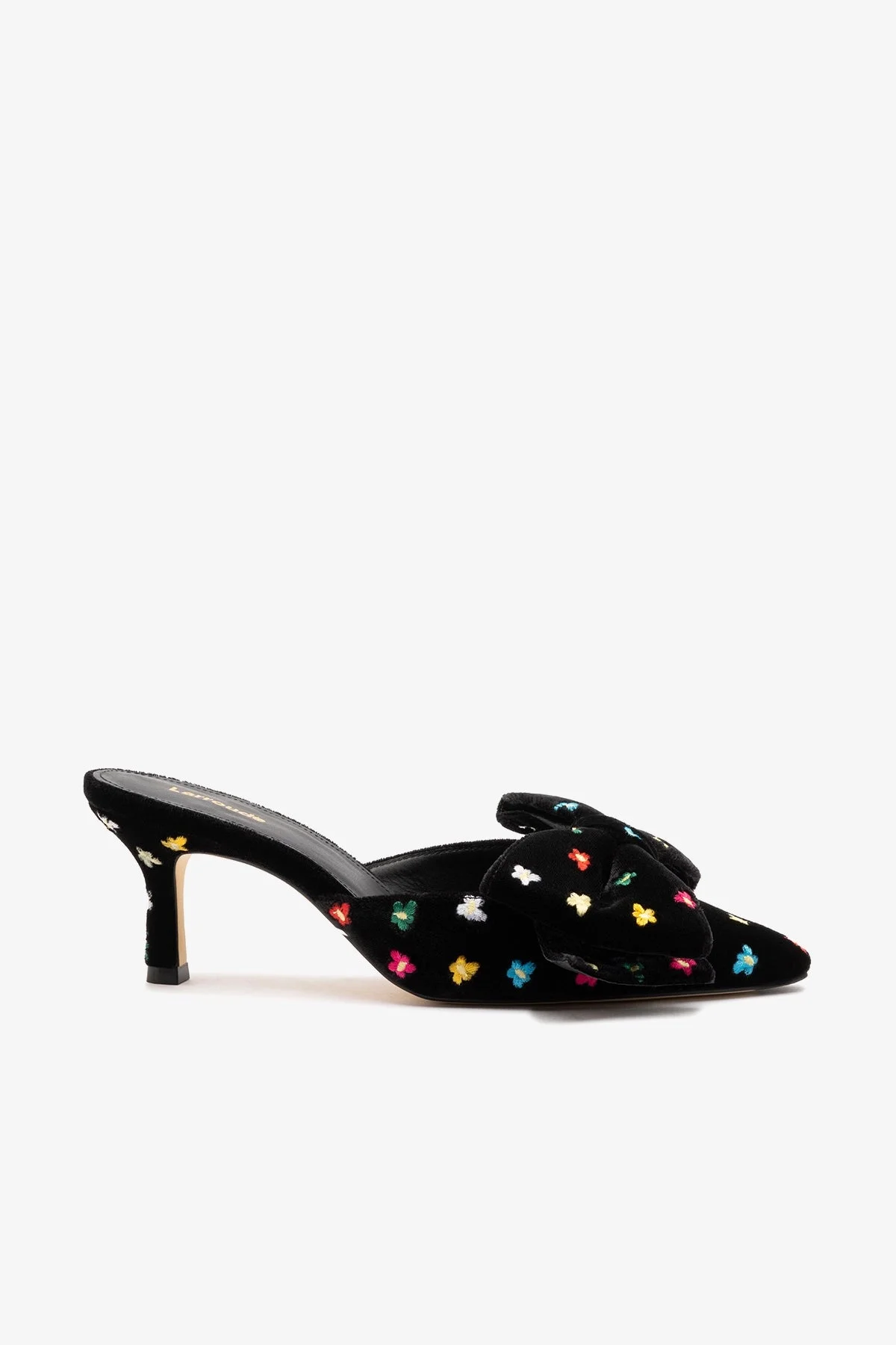 Mini Elle Pump In Black Velvet - 1