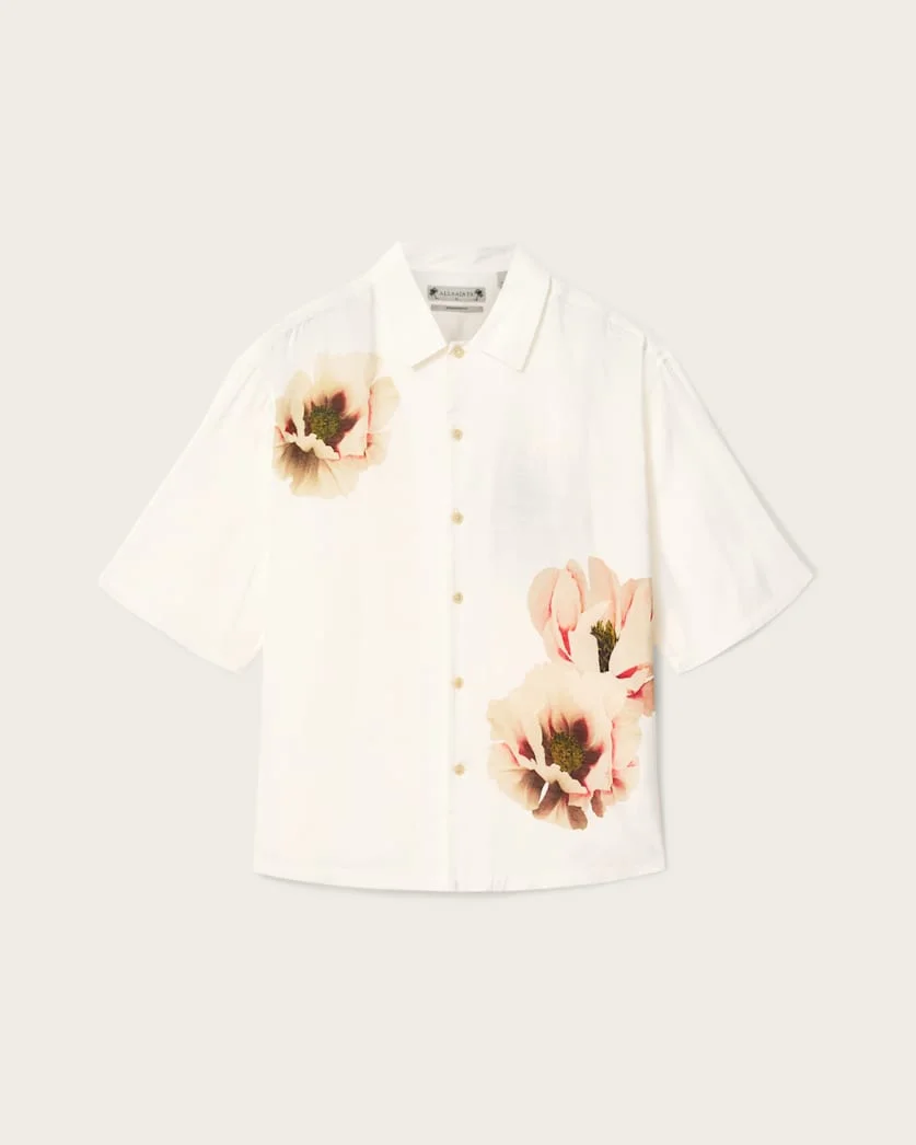FLORAISON SHORT SLEEVE OVERSIZED SHIRT - 1