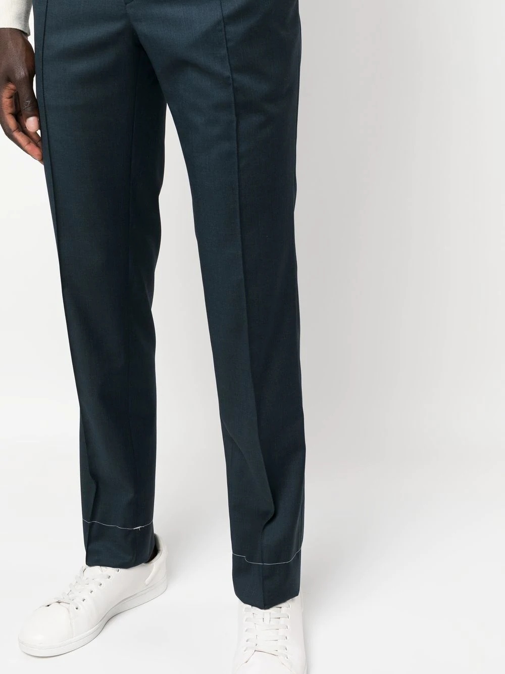 straight-leg wool trousers - 5