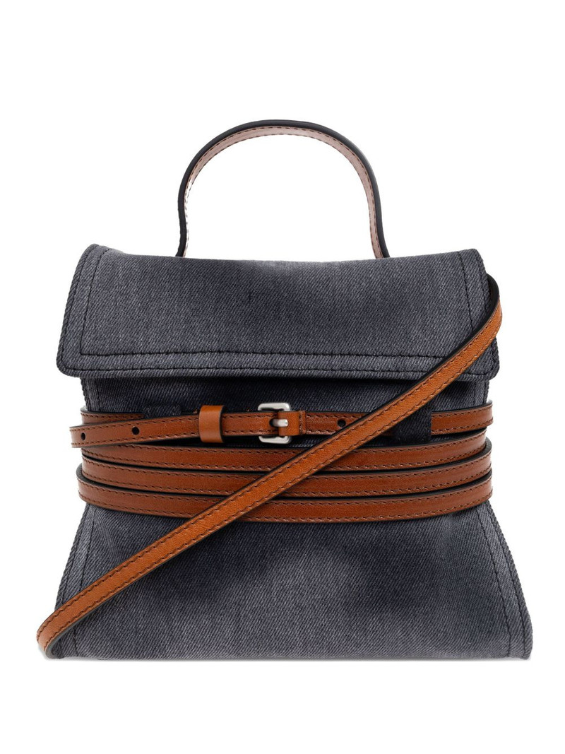 Tie Me denim belted mini bag 1