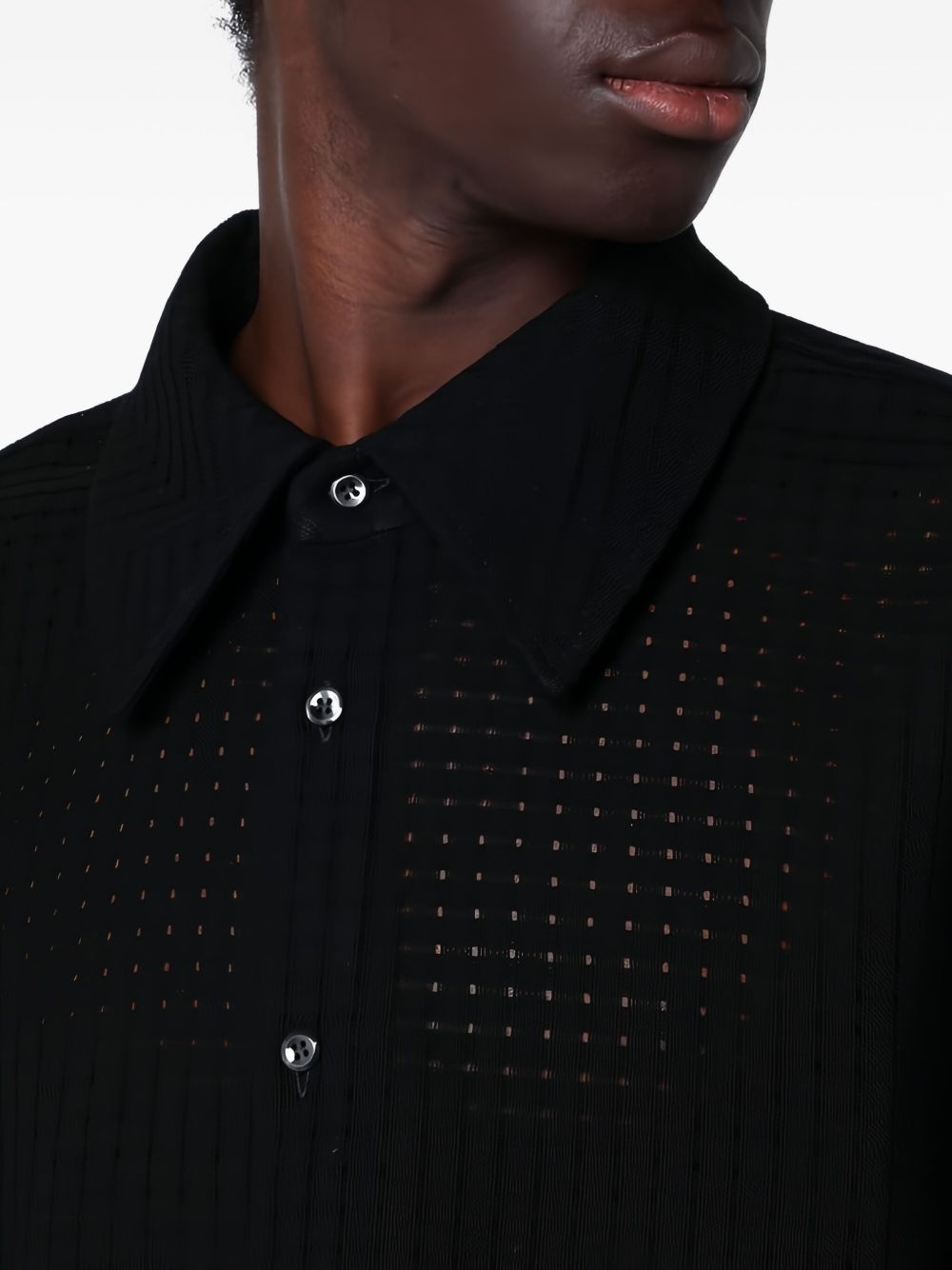 Wes Shirt perforated long-sleeve shirt - 4