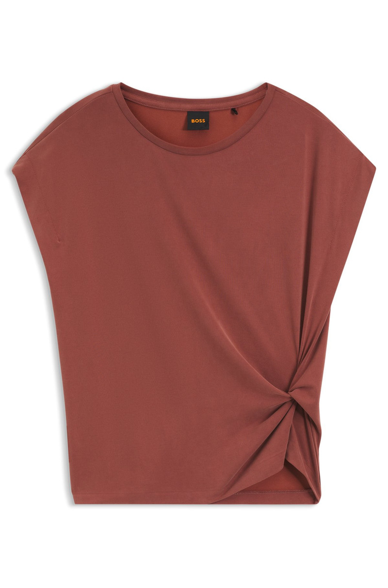 JERSEY T-SHIRT WITH SIDE TWIST DETAIL 1