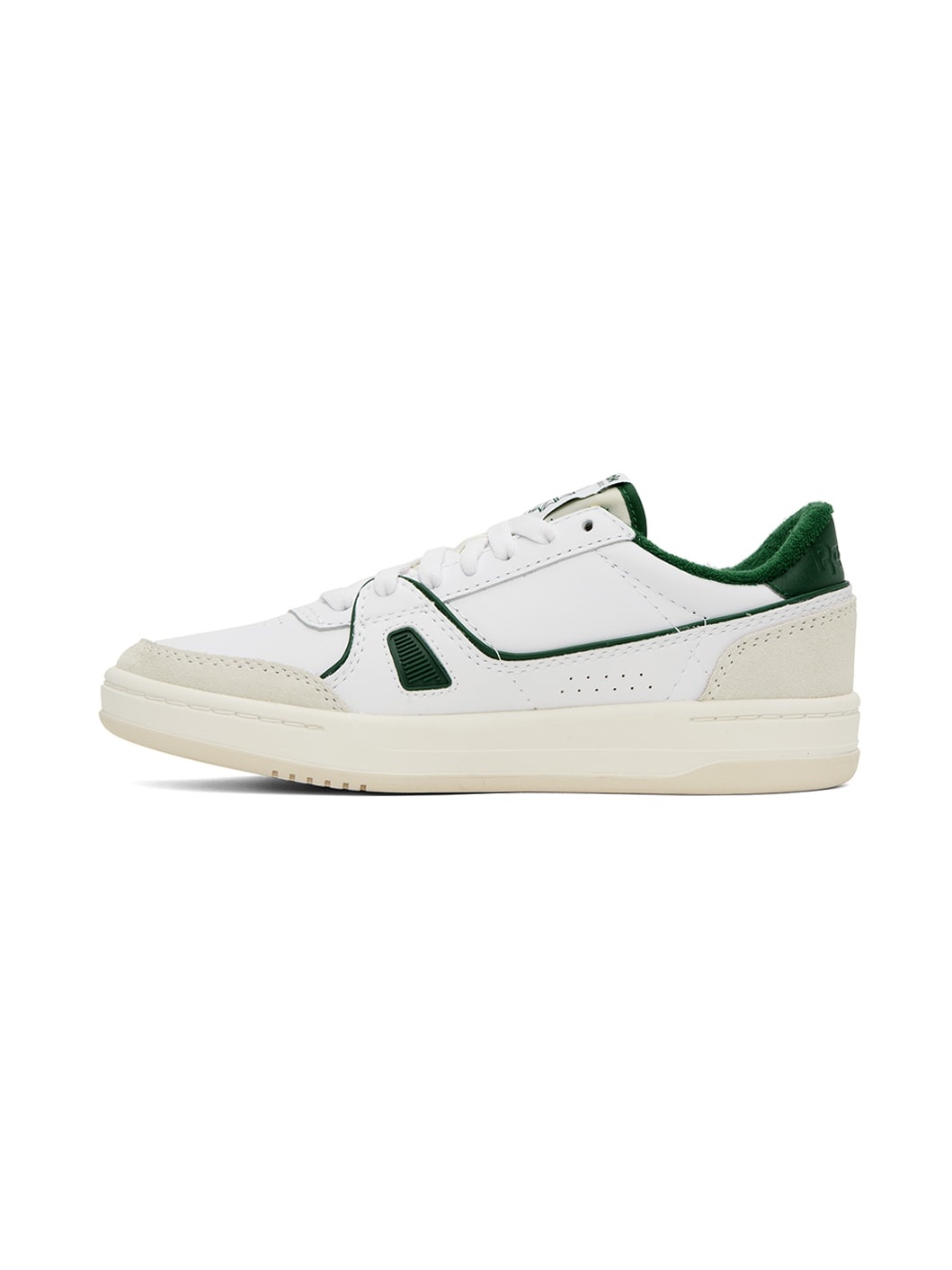 White & Green Lt Court Sneakers - 3