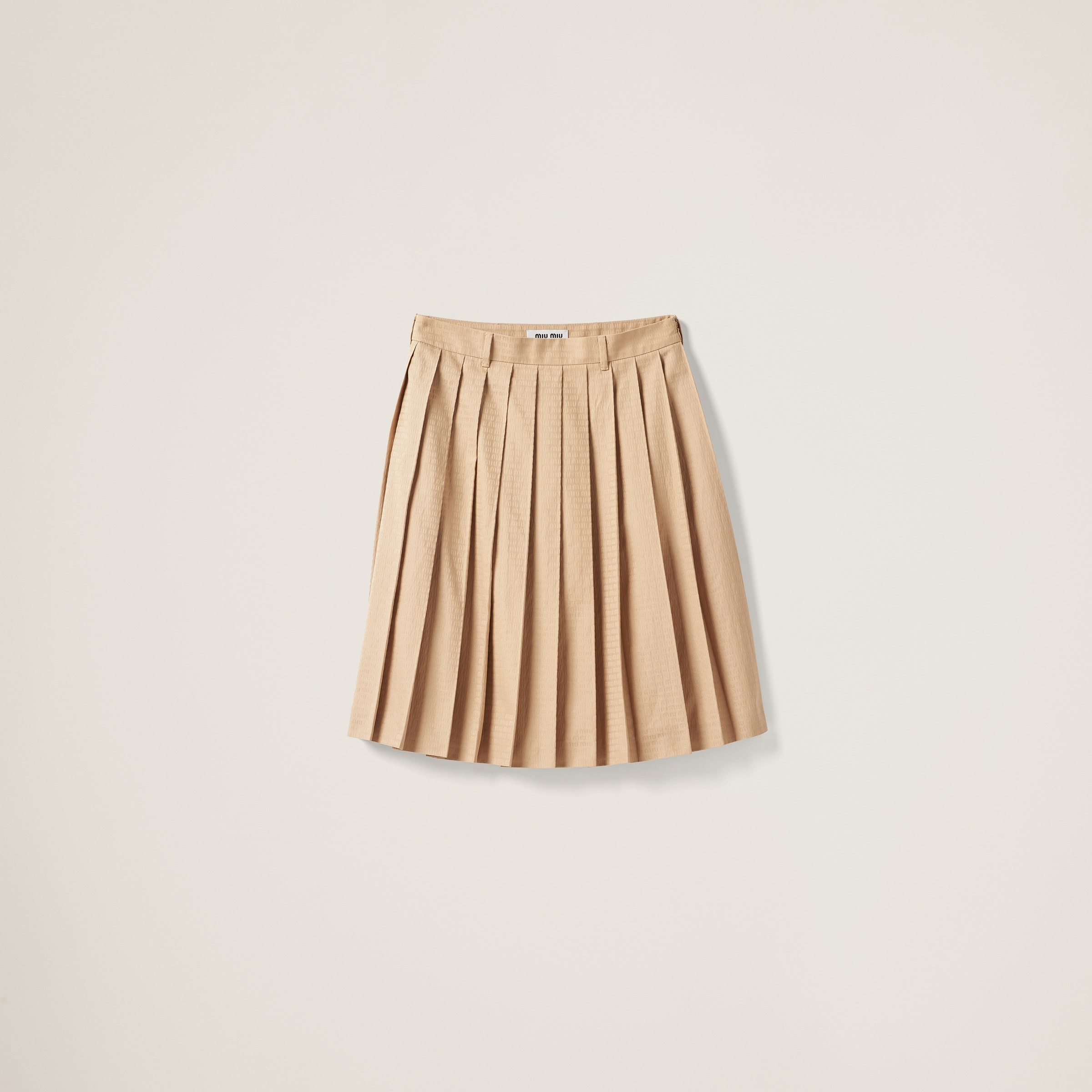 Miu Miu jacquard poplin skirt - 1