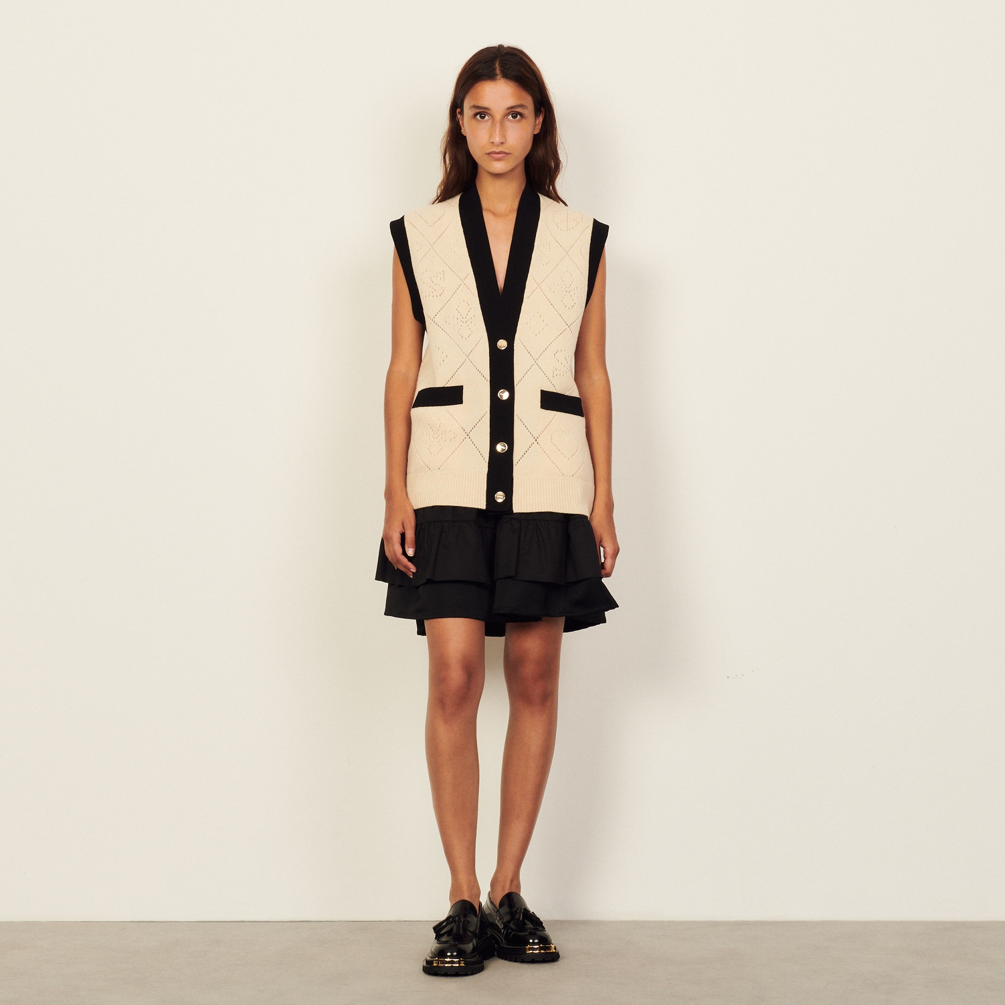 Oversized sleeveless coatigan - 6